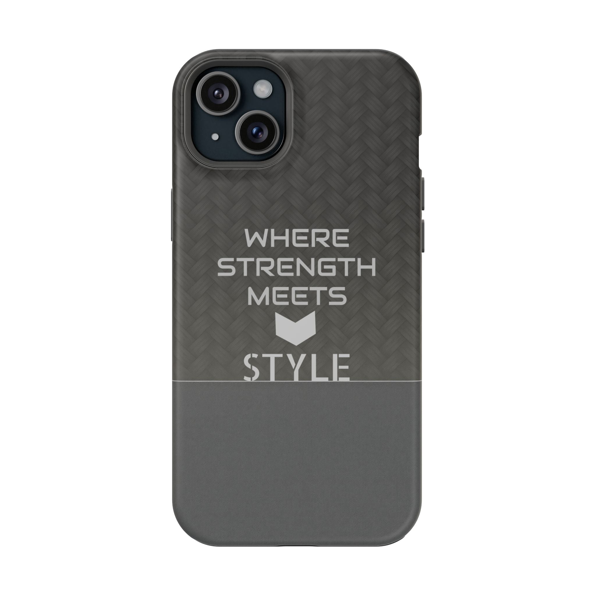 Gray Carbon Phone Case for iPhone 12-16 and Galaxy S21-S22