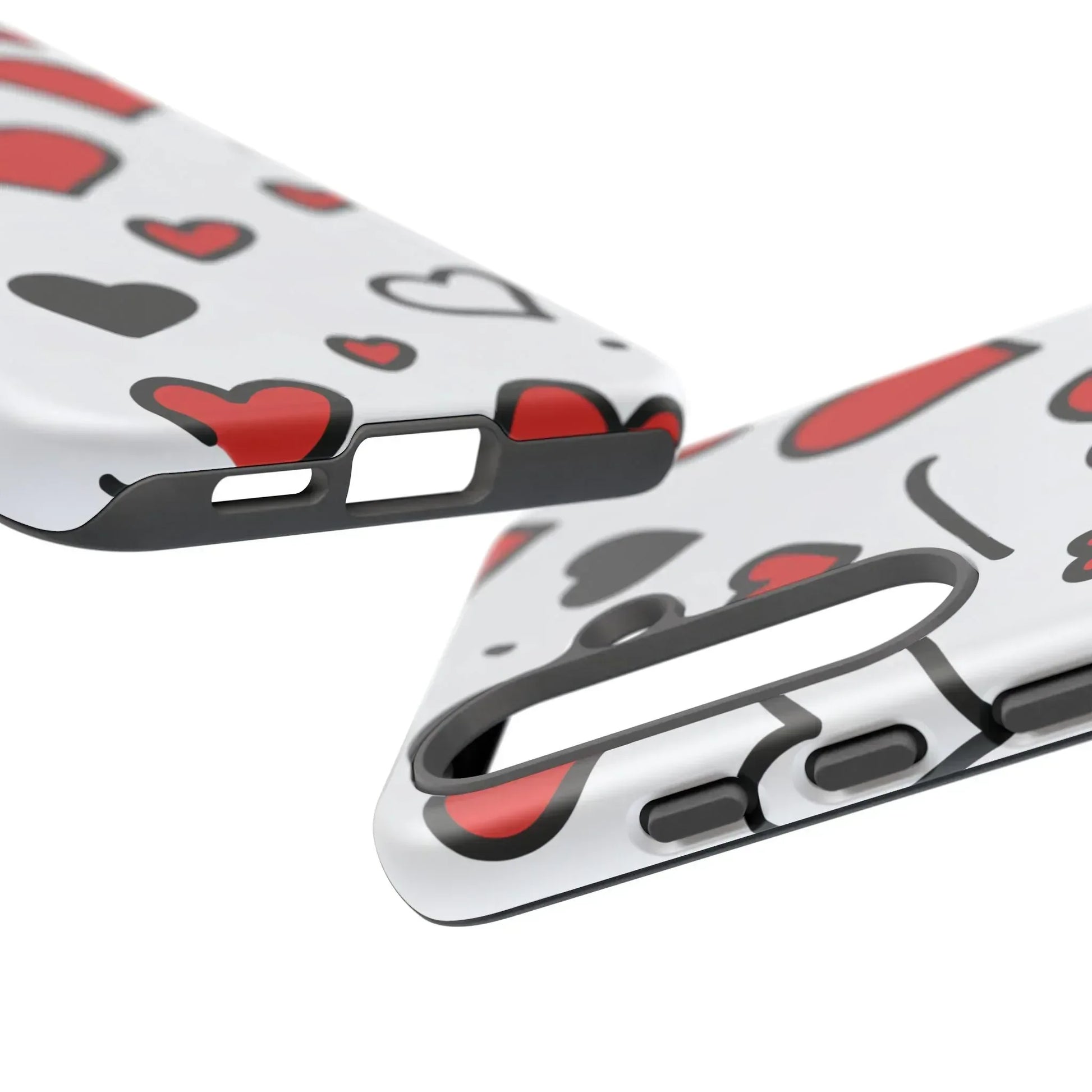 Scattered Hearts Phone Case for iPhone 11-17 and Galaxy S10-S25 - KARARMDESIGN