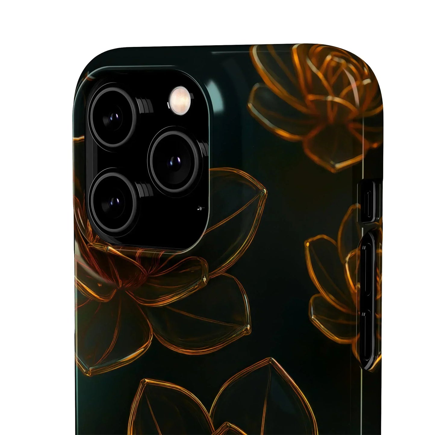 Glass Flower Phone Case for iPhone 7-16 and Galaxy S10-S24 Models