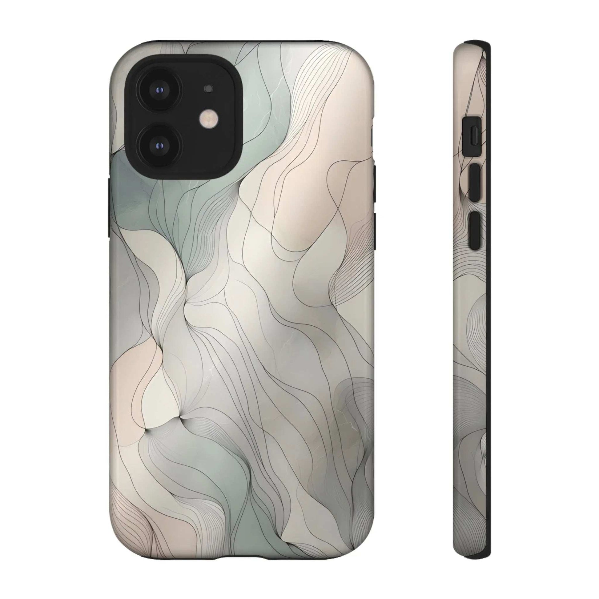 Pastel Wave Phone Case – Minimalist Design for iPhone & Pixel - KARARMDESIGN
