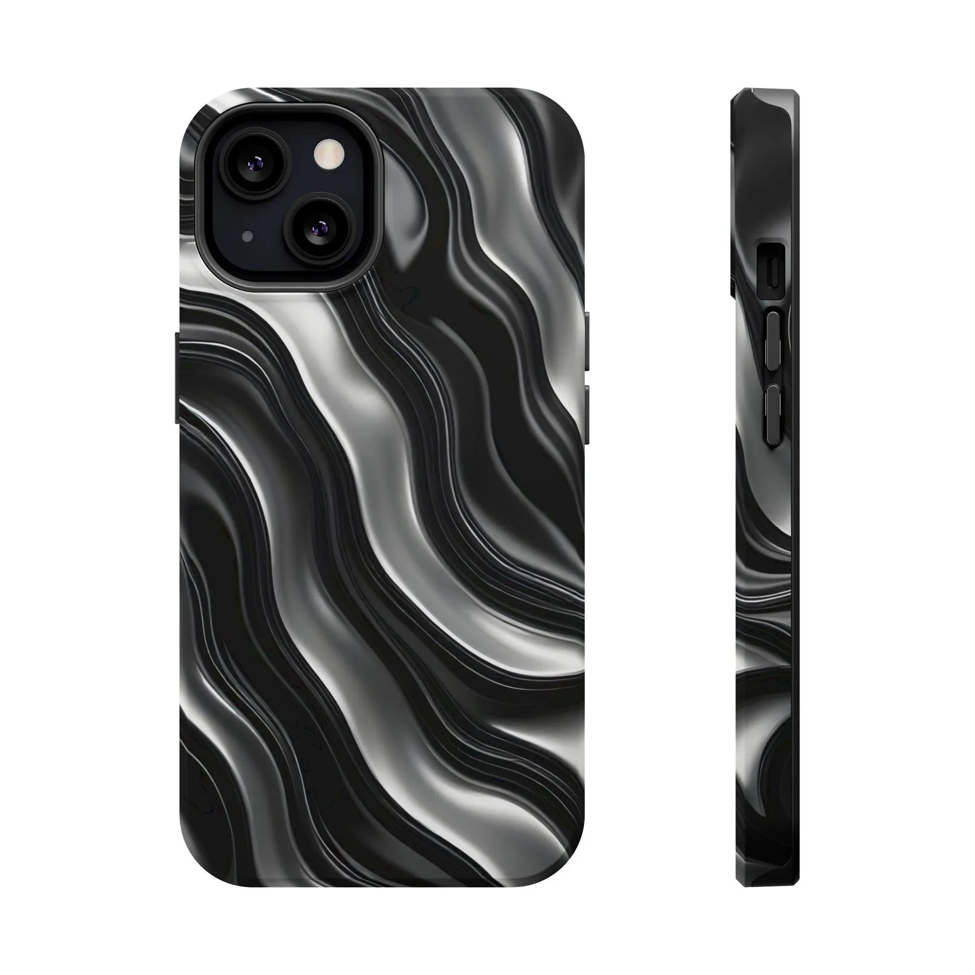 Wavy Illusion Marble Phone Case for iPhone 13-17 - KARARMDESIGN