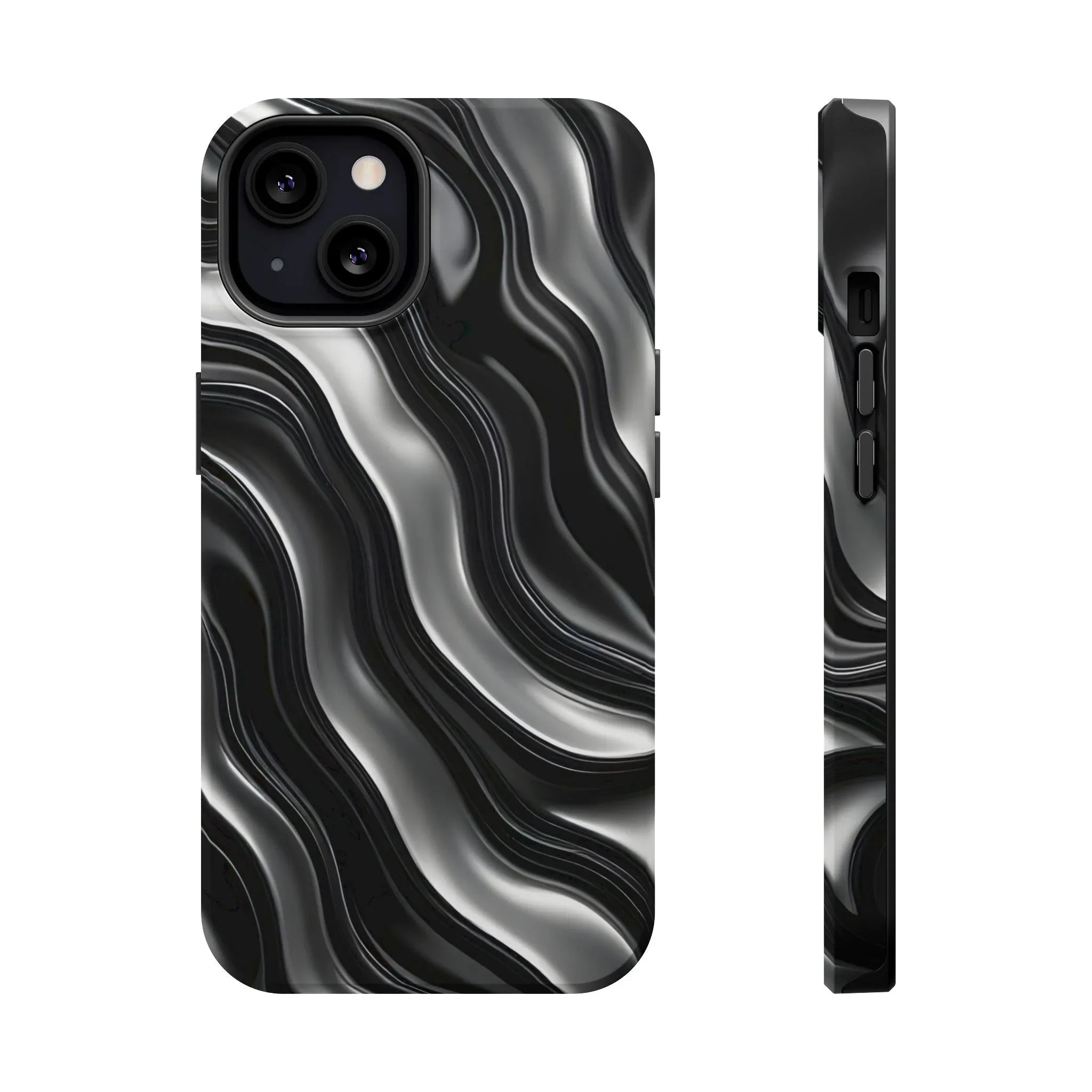 Wavy Illusion Marble Phone Case for iPhone 13-17 - KARARMDESIGN