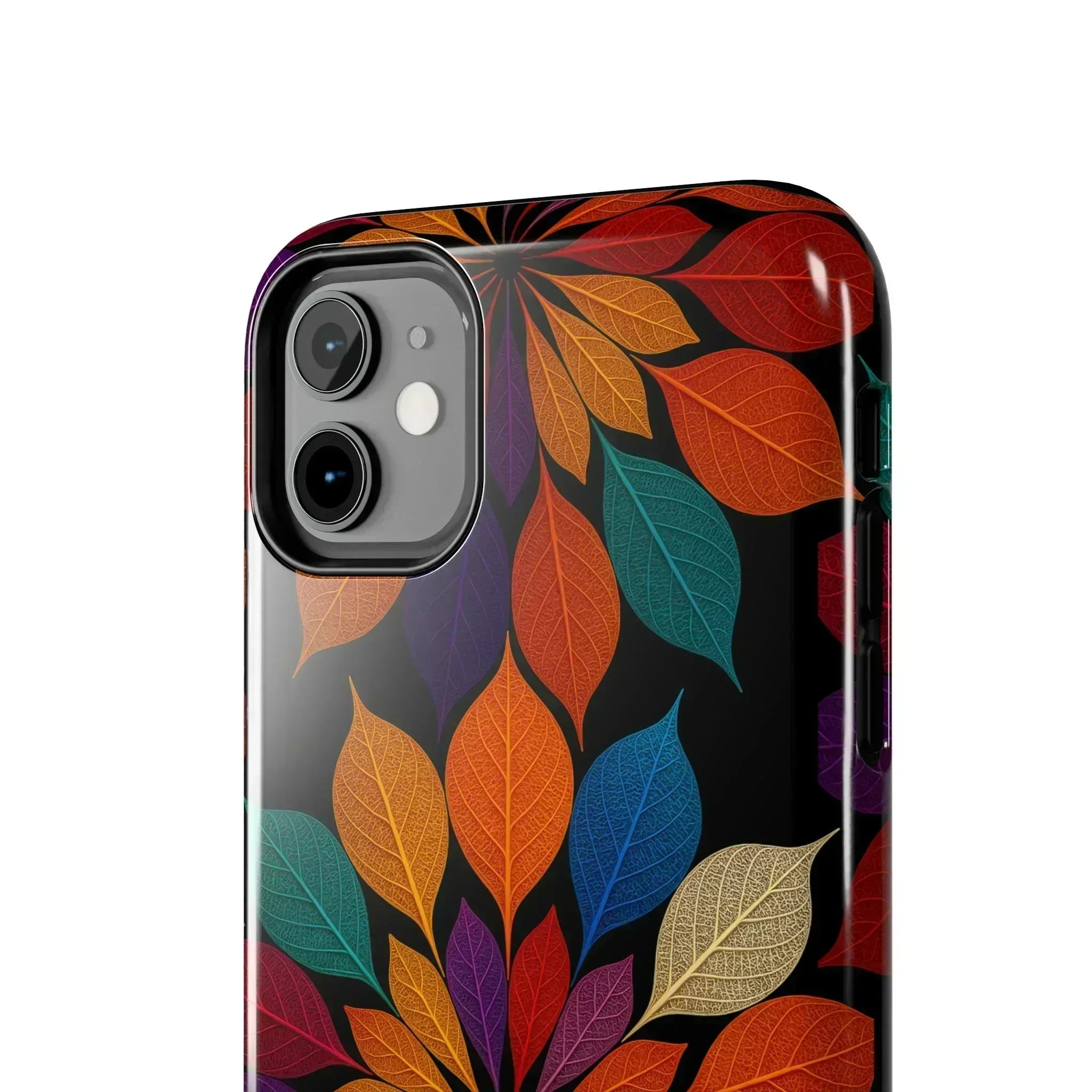 Leaf Mandala Phone Case for iPhone 11-16 and Galaxy S21-S24 - KARARMDESIGN