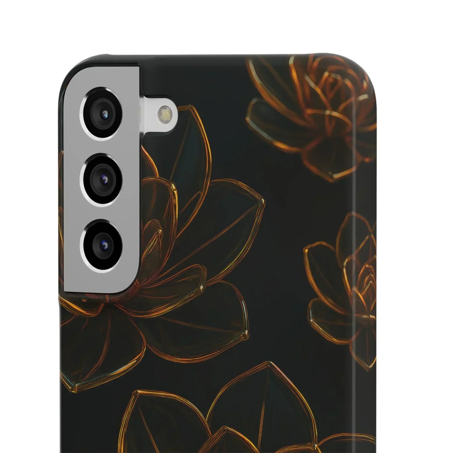 Glass Flower Phone Case for iPhone 7-16 and Galaxy S10-S24 Models