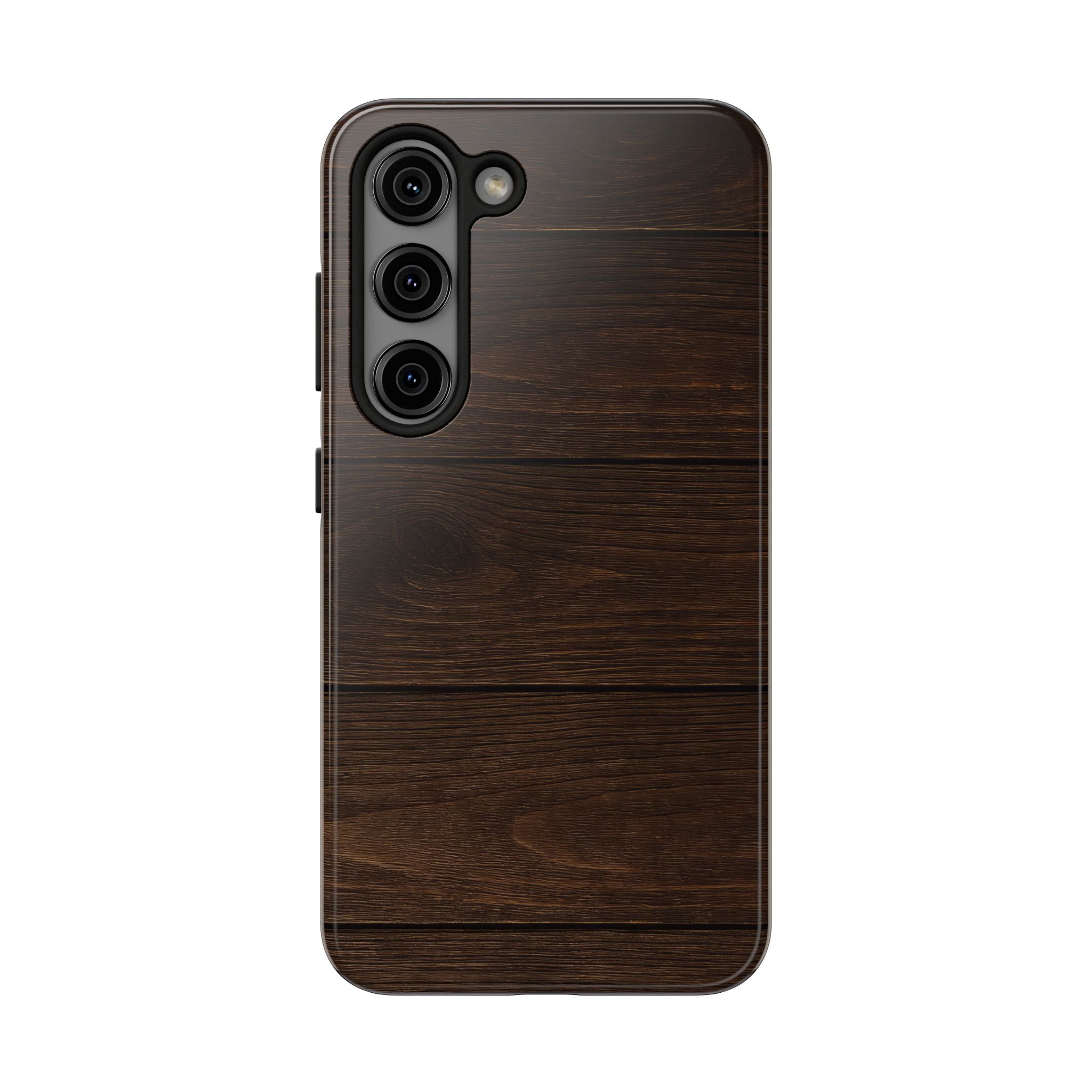 Dark Wood Grain Tough Case for iPhone & Samsung Galaxy