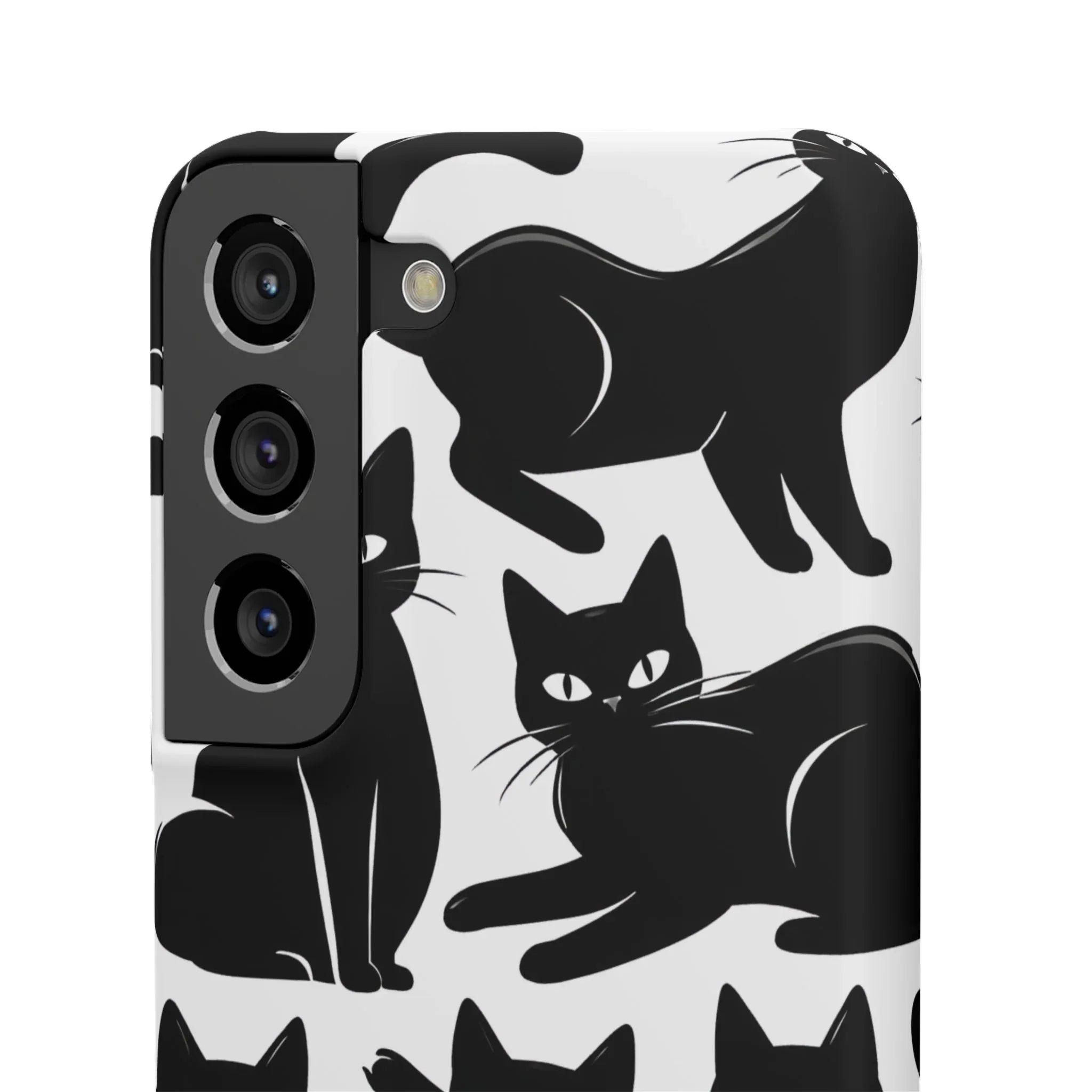 Black Cats Phone Case for iPhone 11-17 and Galaxy S20-S25 - KARARMDESIGN