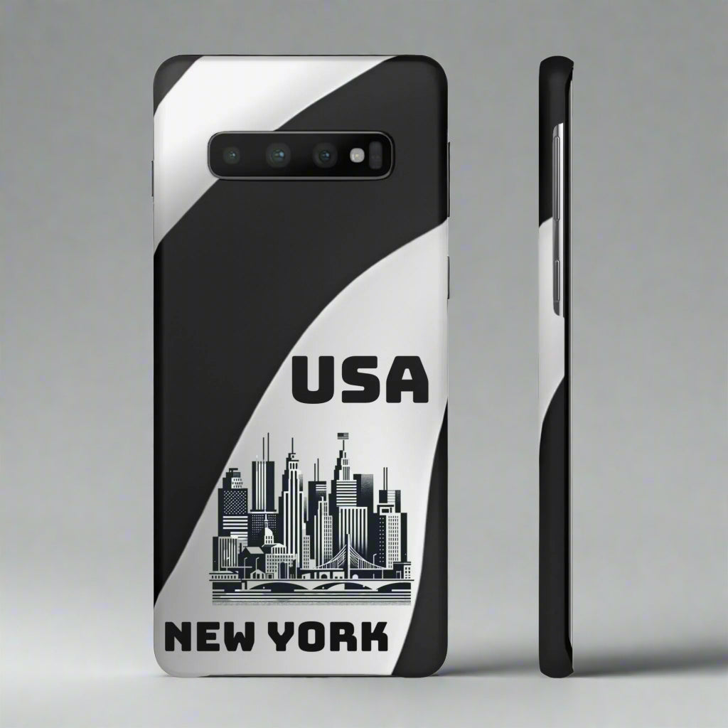 Monochrome New York City Skyline Phone Case for iPhone, Galaxy & Pixel - KarArmDesign