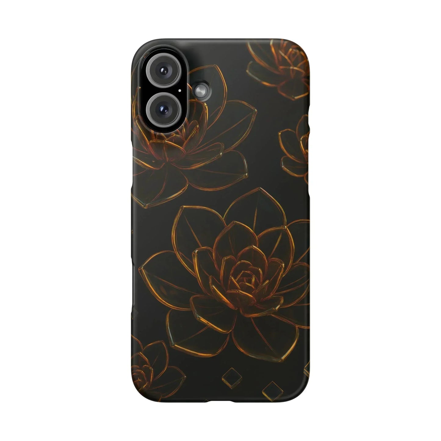 Glass Flower Phone Case for iPhone 7-16 and Galaxy S10-S24 Models