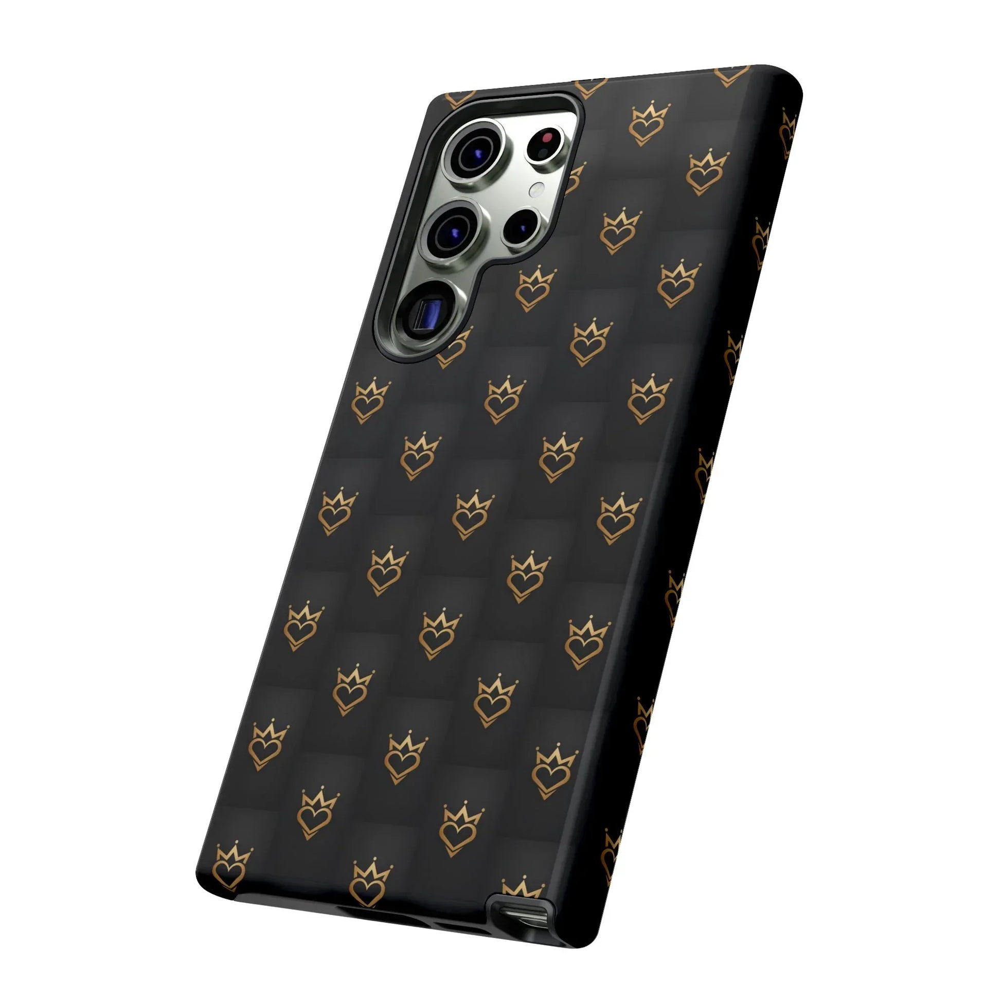 Crowned Heart Doodle Phone Case for iPhone 11-17 & Galaxy S10-S25 - KARARMDESIGN