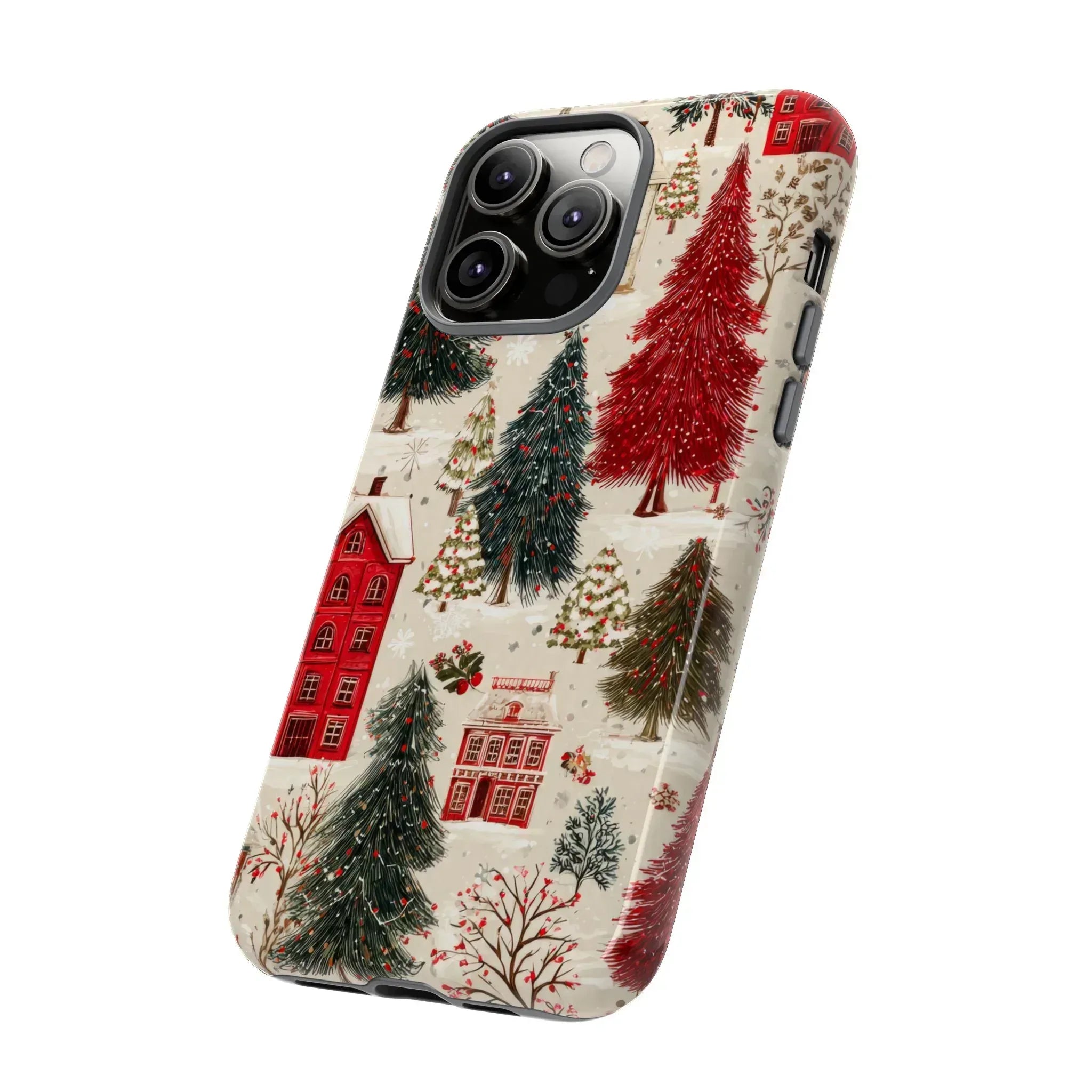 Cozy Winter Village Phone Case for iPhone 11-17 and Galaxy S10-S25 - KARARMDESIGN