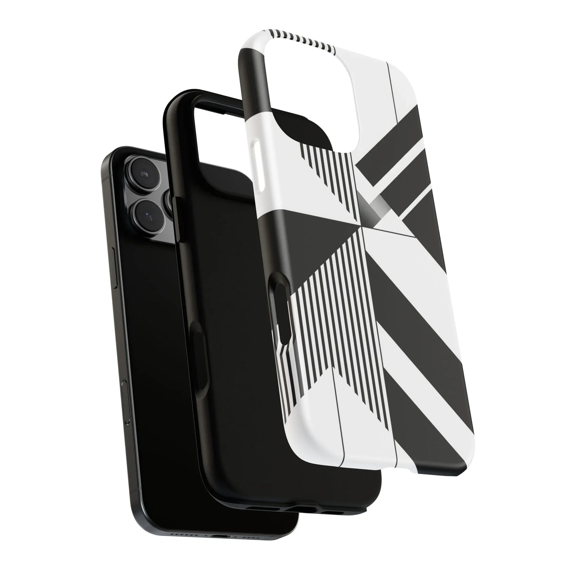 Monochrome Tough Phone Case for iPhone 11-16 and Galaxy S20–S25 - KARARMDESIGN