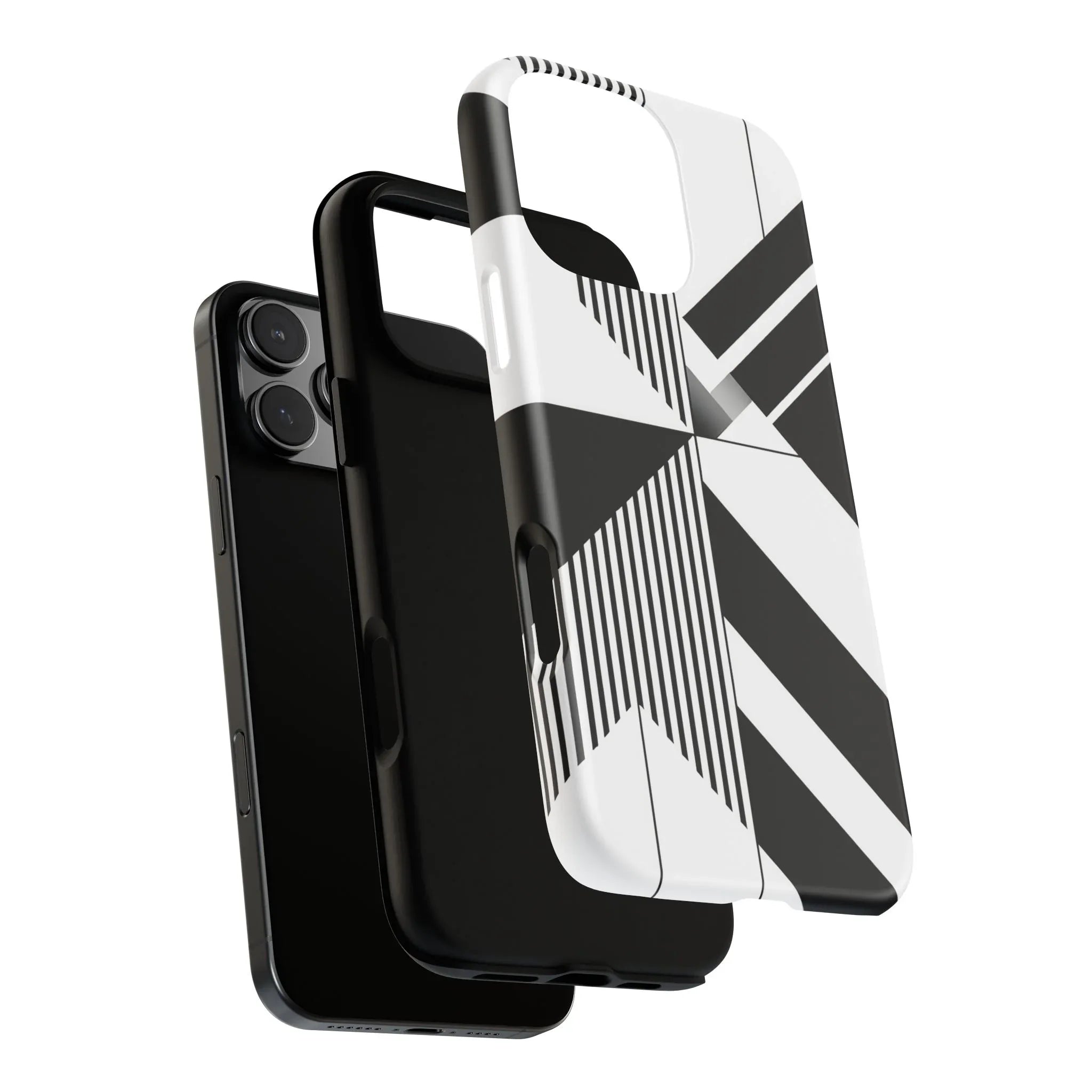 Monochrome Tough Phone Case for iPhone 11-16 and Galaxy S20–S25 - KARARMDESIGN