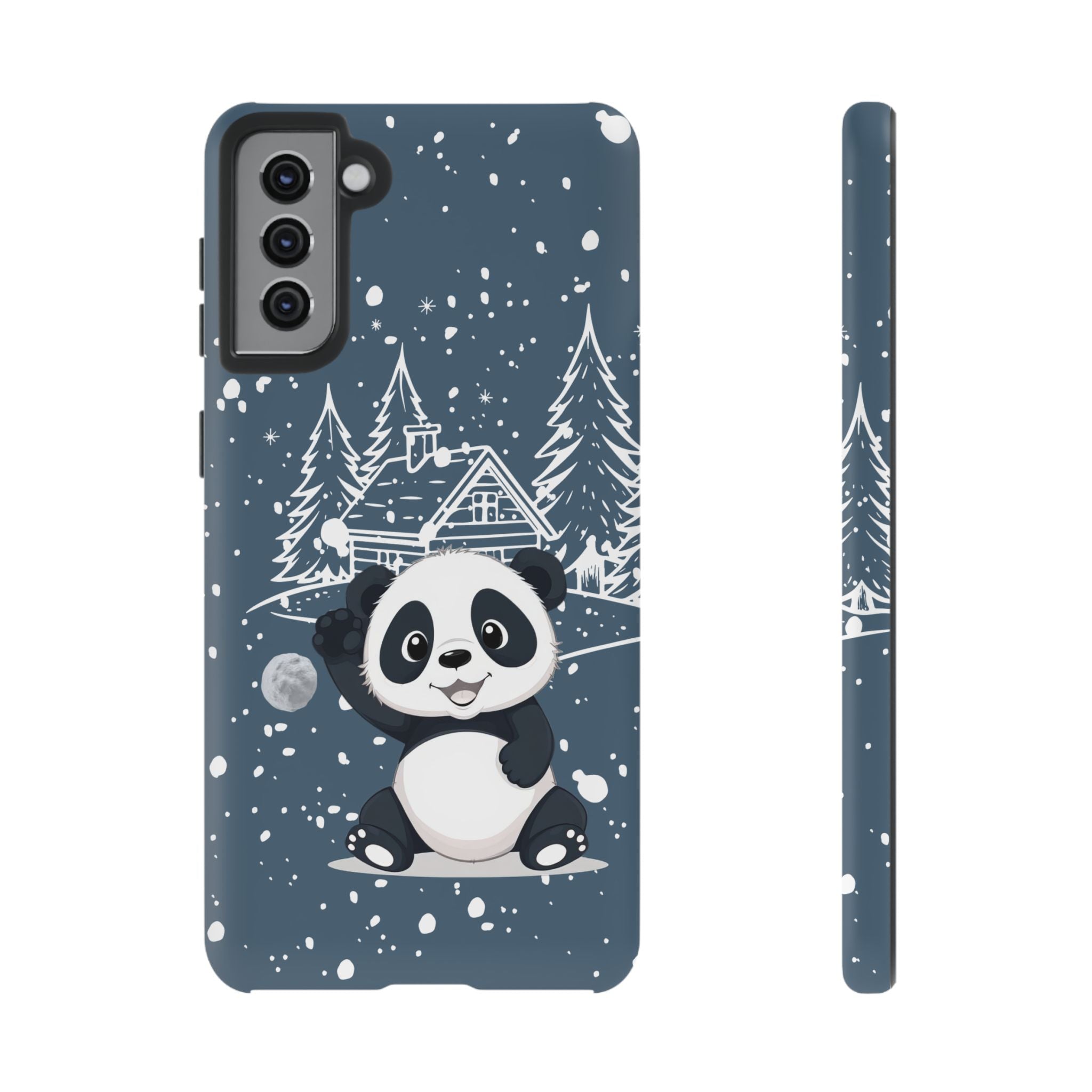 Cute Panda Phone Case for Samsung Galaxy S20–S26 & Google Pixel 6–9