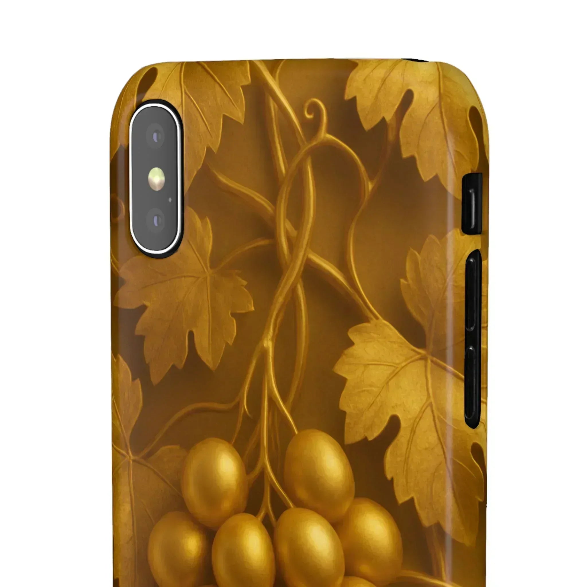 Golden Grapes Phone Case for iPhone 8–16 - KARARMDESIGN