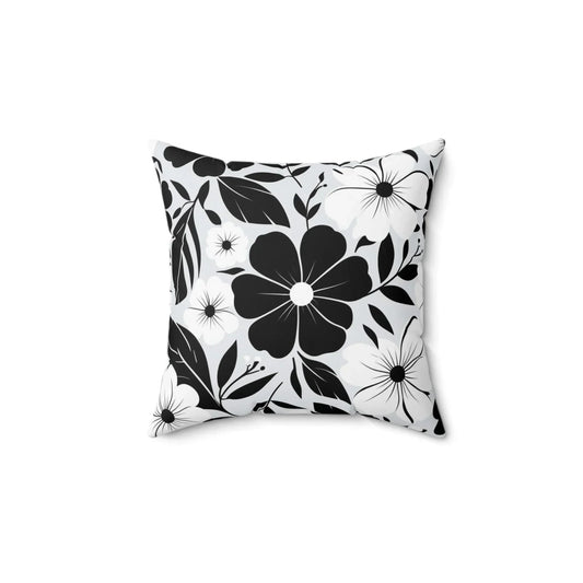 Soft Spun Polyester Square Floral Pillow - KarArmDesign