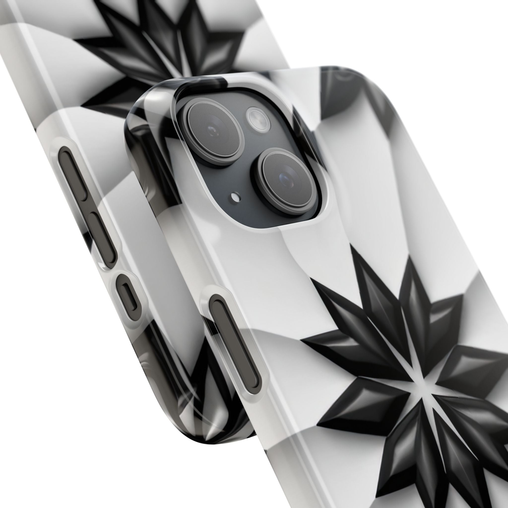 Black & White Geometric Snap Case for iPhone & Samsung Galaxy