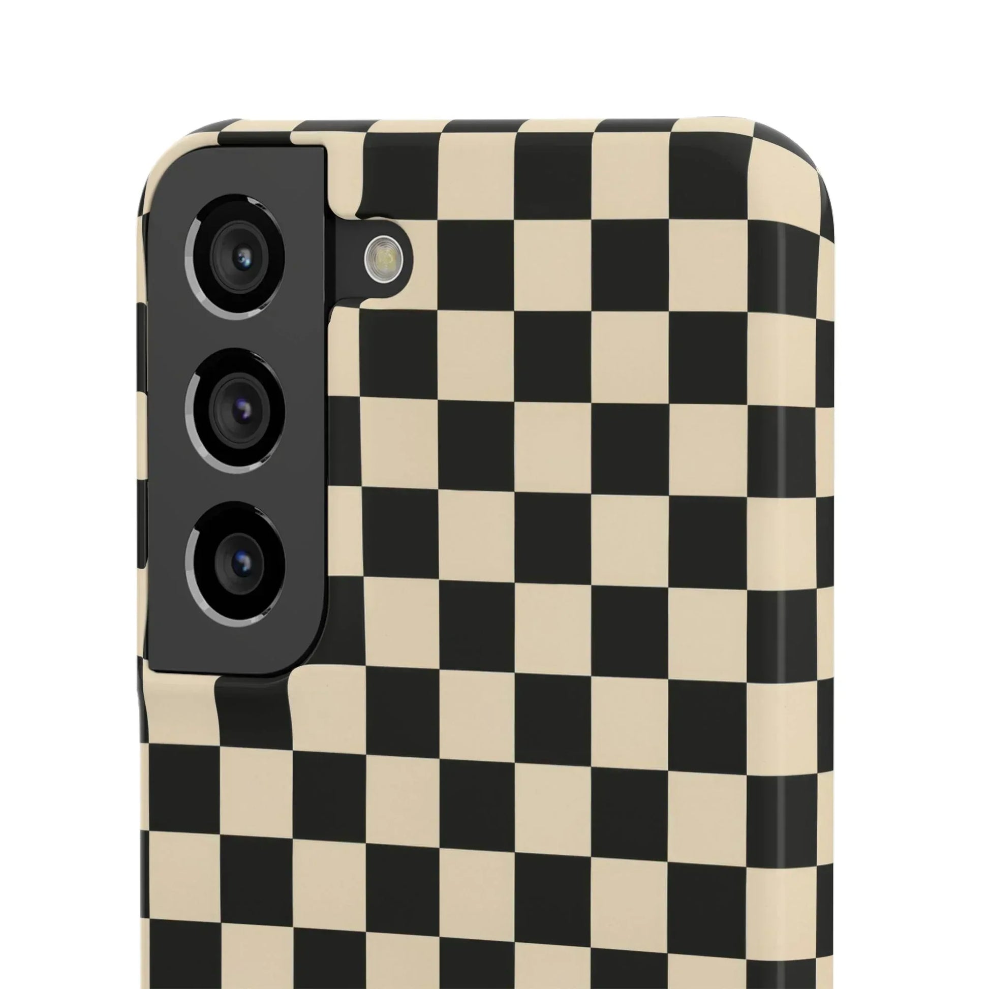 Stylish Matte Checker Phone Case for iPhone 11-17 and Galaxy S20-S25 - KARARMDESIGN