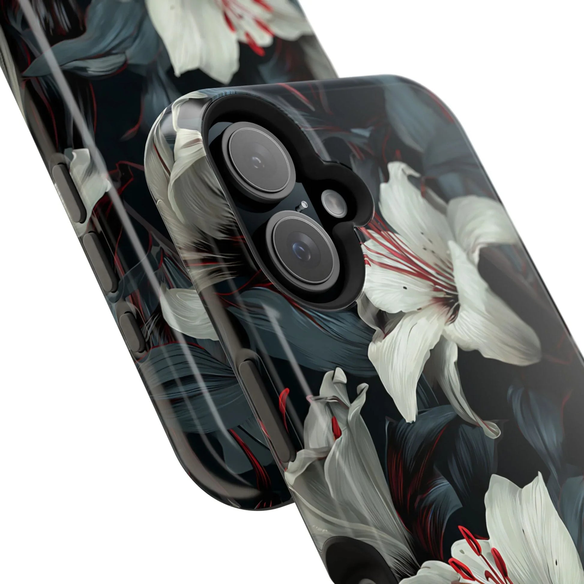 White Lily Floral Phone Case for iPhone 13-17 - KARARMDESIGN