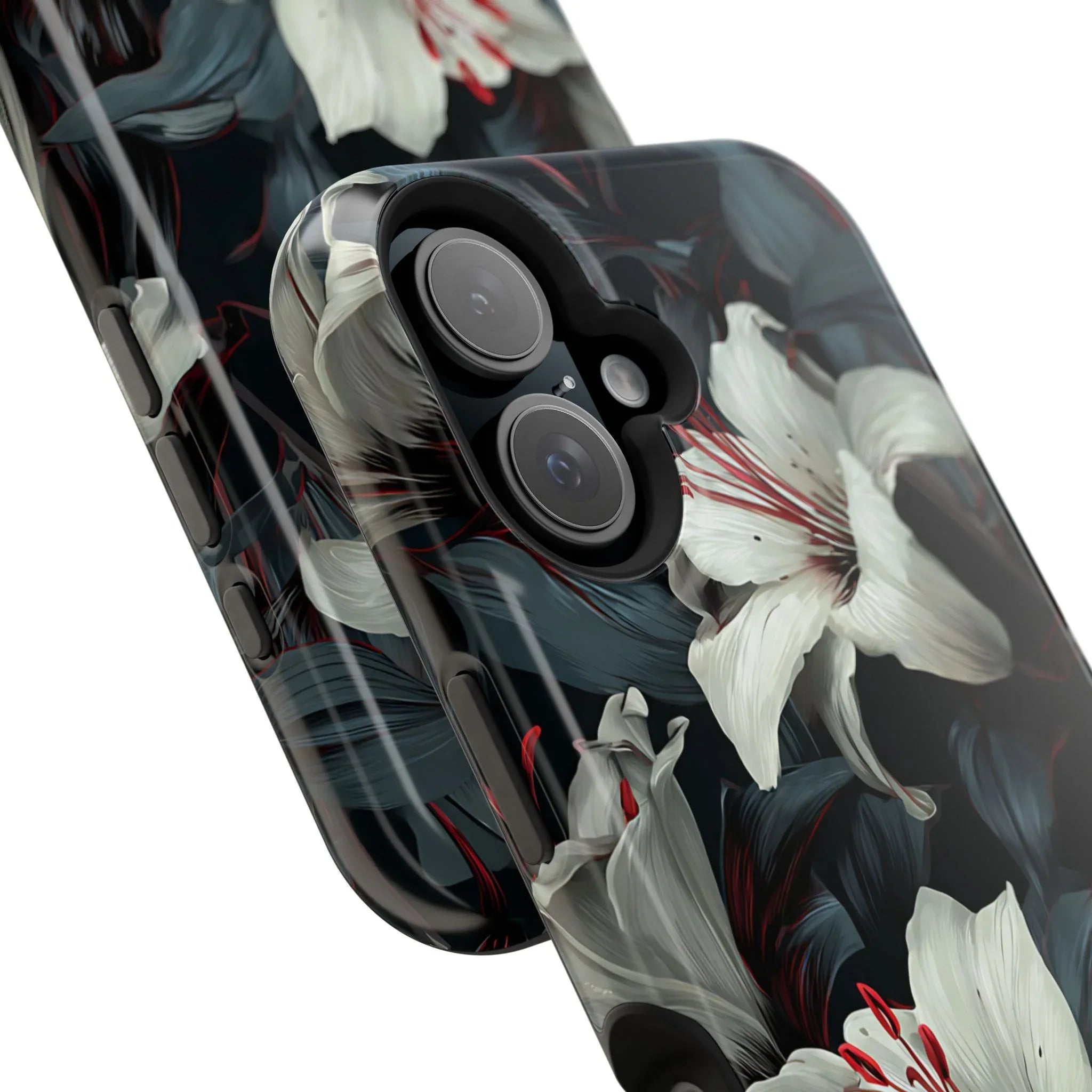 White Lily Floral Phone Case for iPhone 13-17 - KARARMDESIGN