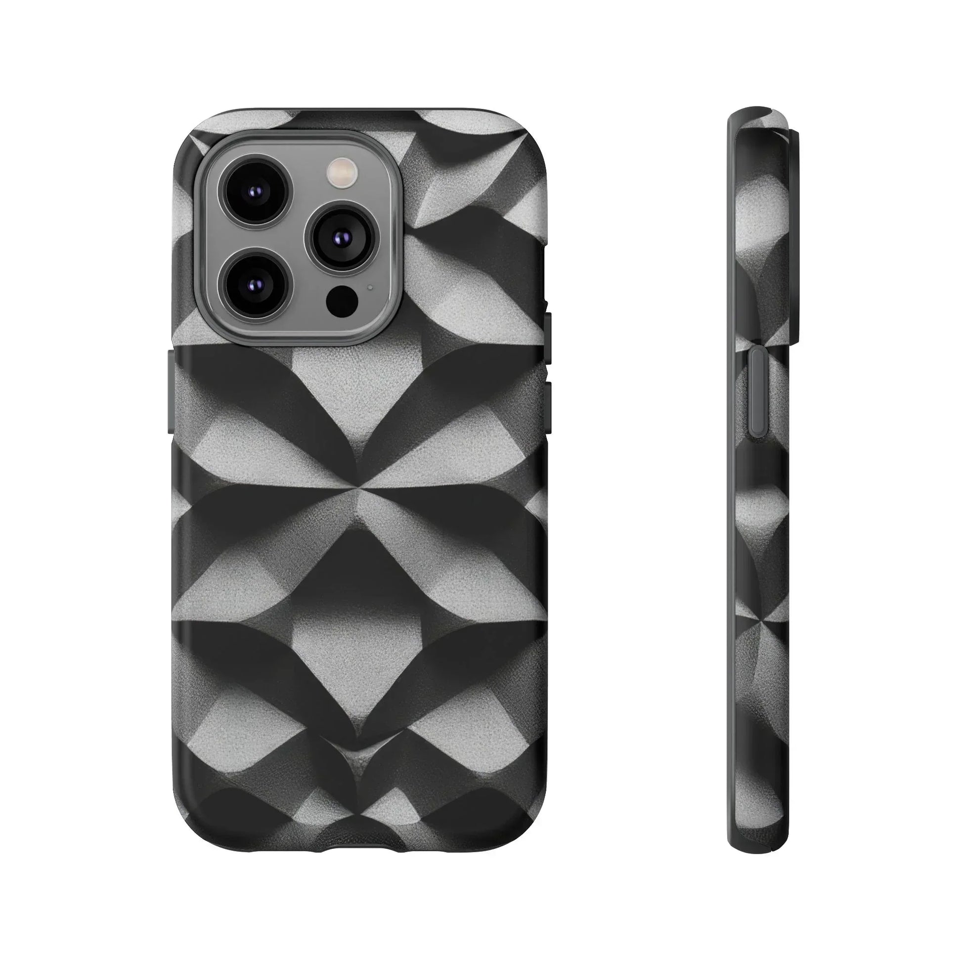 3D Geometric Phone Case for iPhone 8–17 - KARARMDESIGN