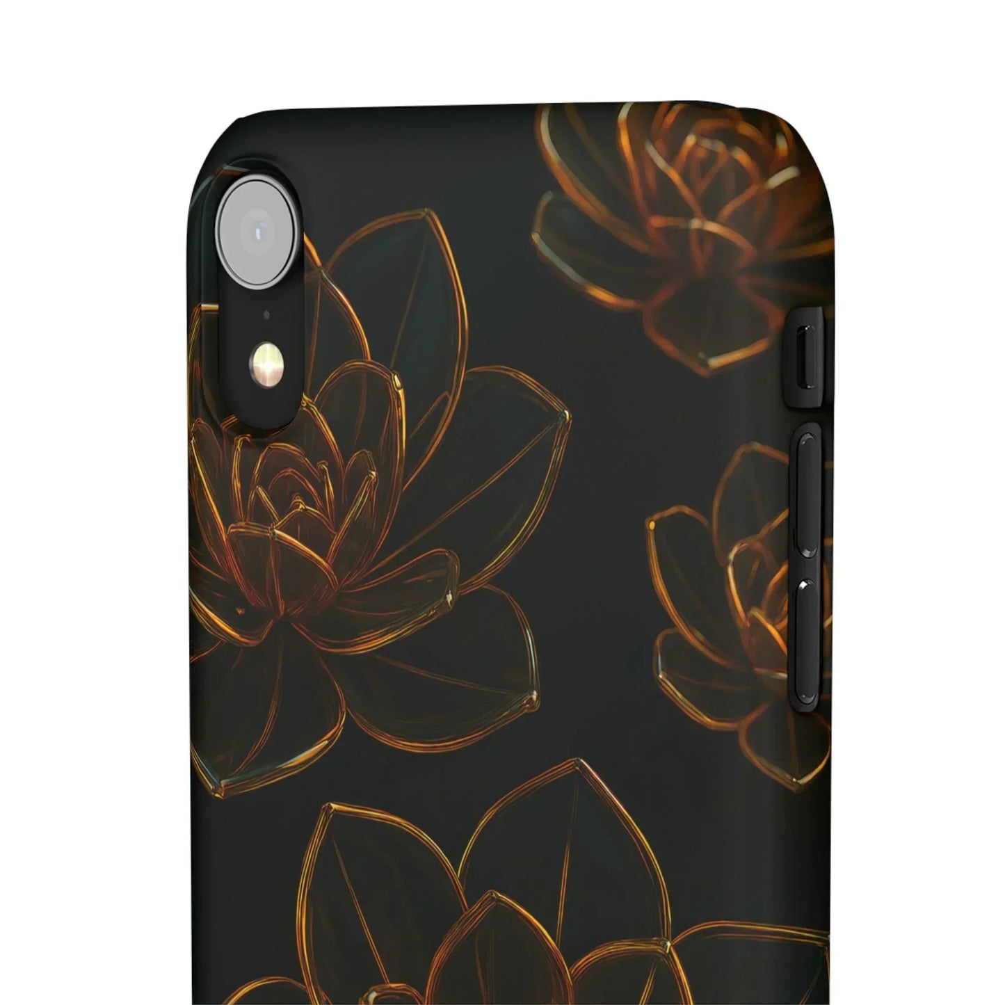 Glass Flower Phone Case for iPhone 7-16 and Galaxy S10-S24 Models