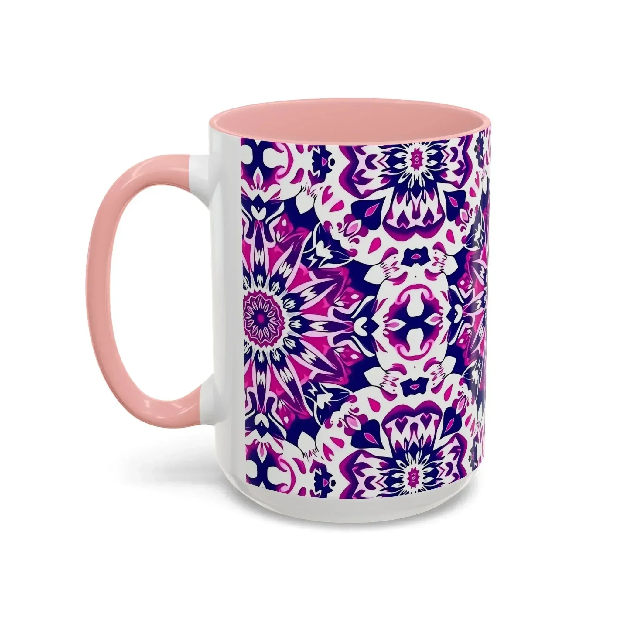 Vibrant Mandala Burst Ceramic Coffee Mug -11 & 15oz - KARARMDESIGN
