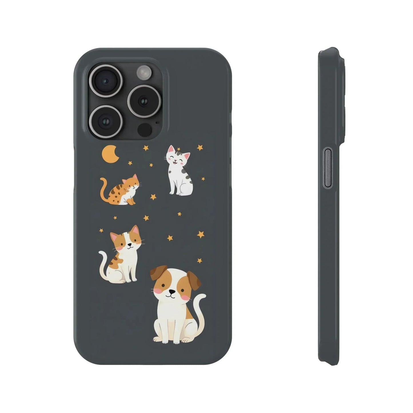 Cute Cat and Dog Phone Case for iPhone 7-16 Models - KarArmDesign