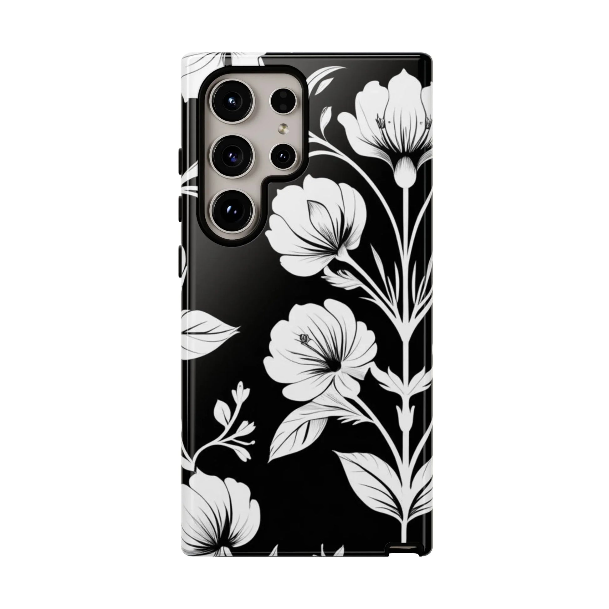Elegant Floral Phone Case for Galaxy S20-S25 - KARARMDESIGN