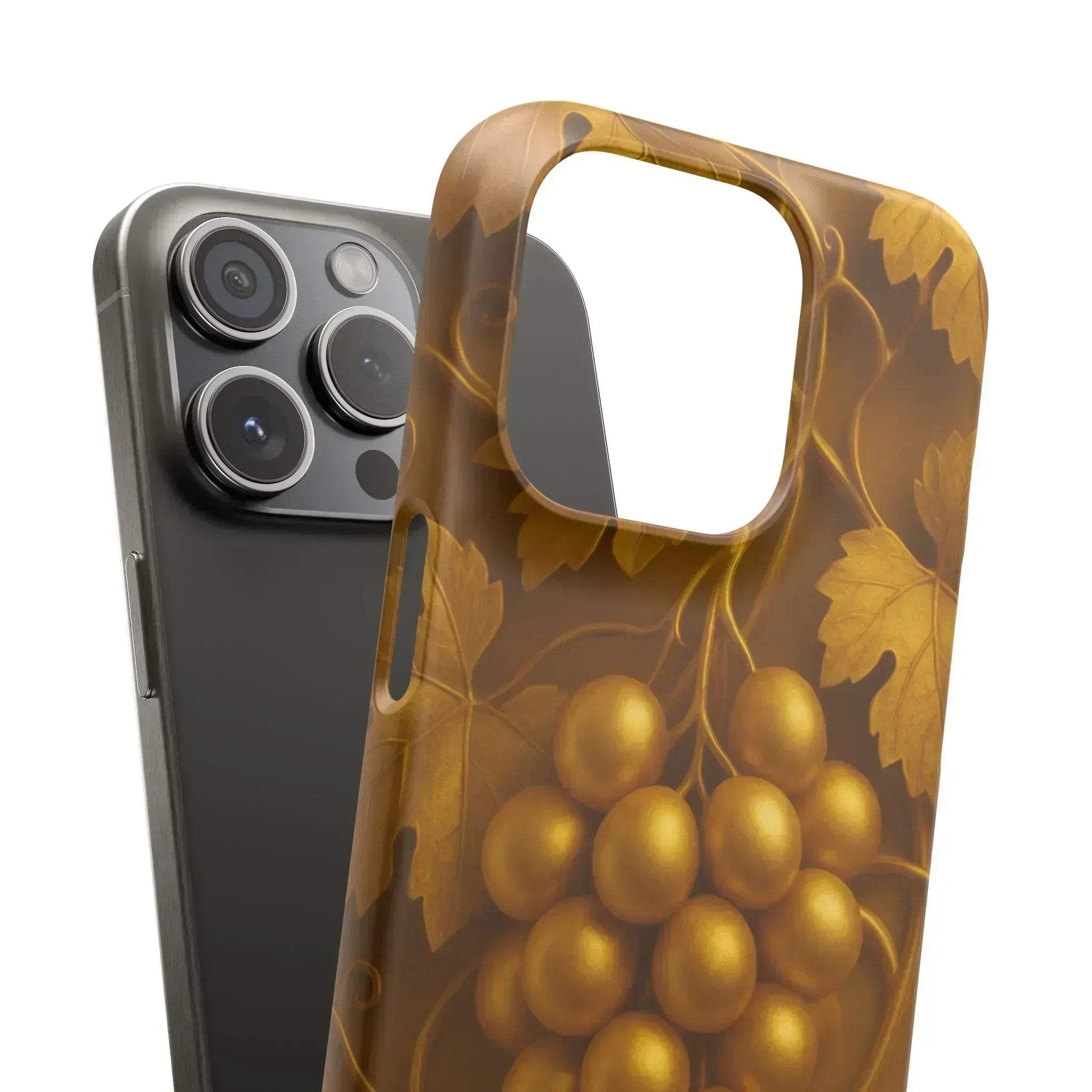 Golden Grapes Phone Case for iPhone 8–16 - KARARMDESIGN