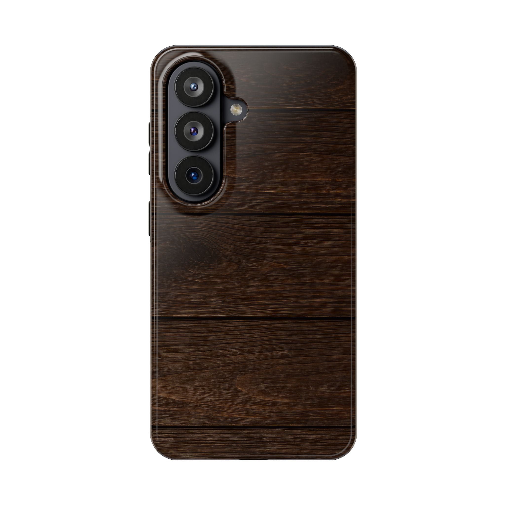 Dark Wood Grain Tough Case for iPhone & Samsung Galaxy