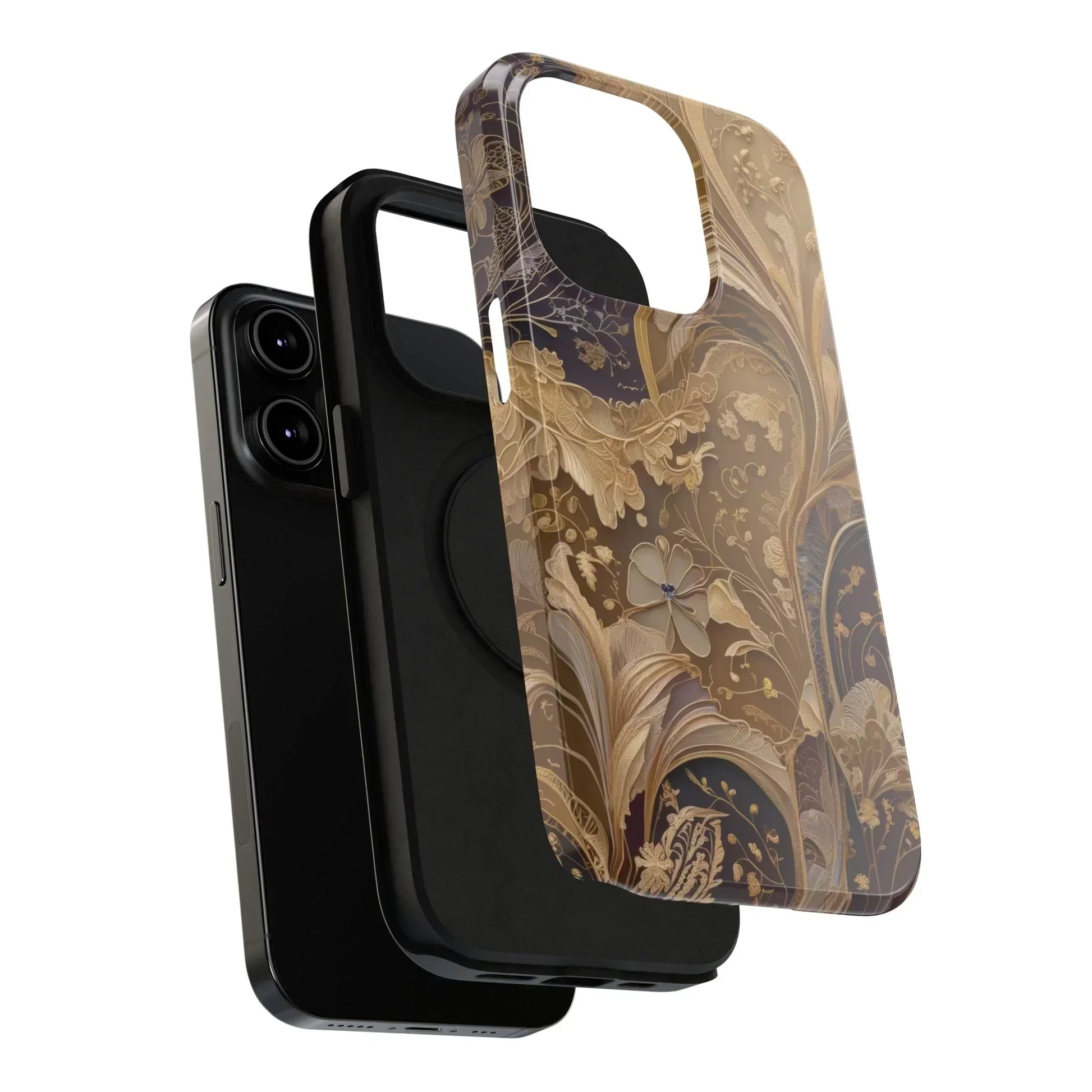 Botanical Luxury Design Impact-Resistant Phone Case for iPhone 12-16 and Galaxy S21-S22 Models - KarArmDesign