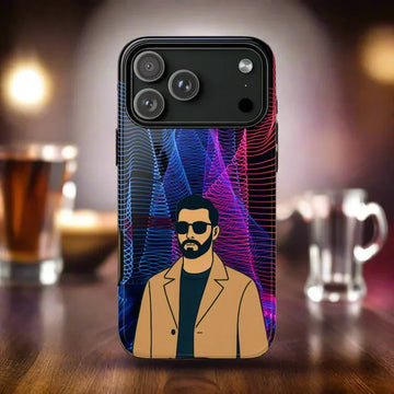 Bearded Style Phone Case for iPhone 11-17 and Samsung Galaxy S10-S25 Models - KarArmDesign