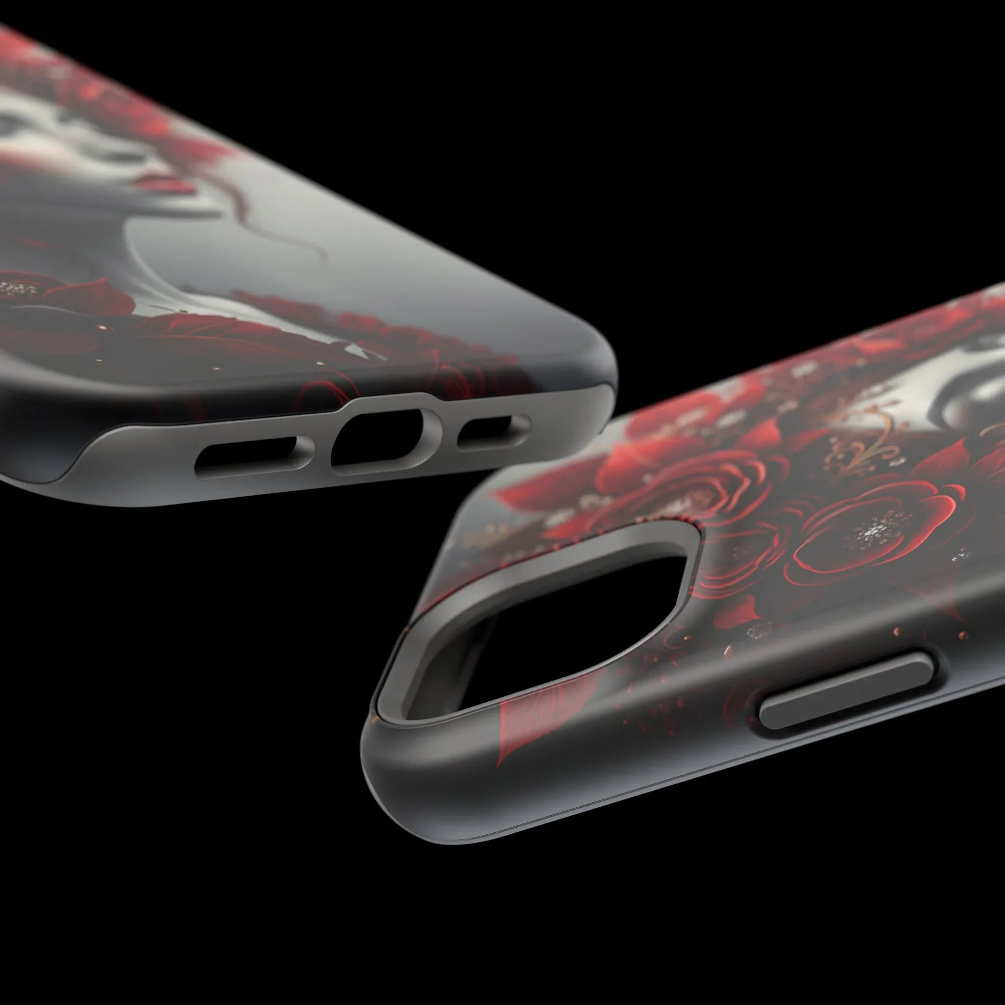 Scarlet Bloom Portrait Phone Case for iPhone 13-17 - KARARMDESIGN