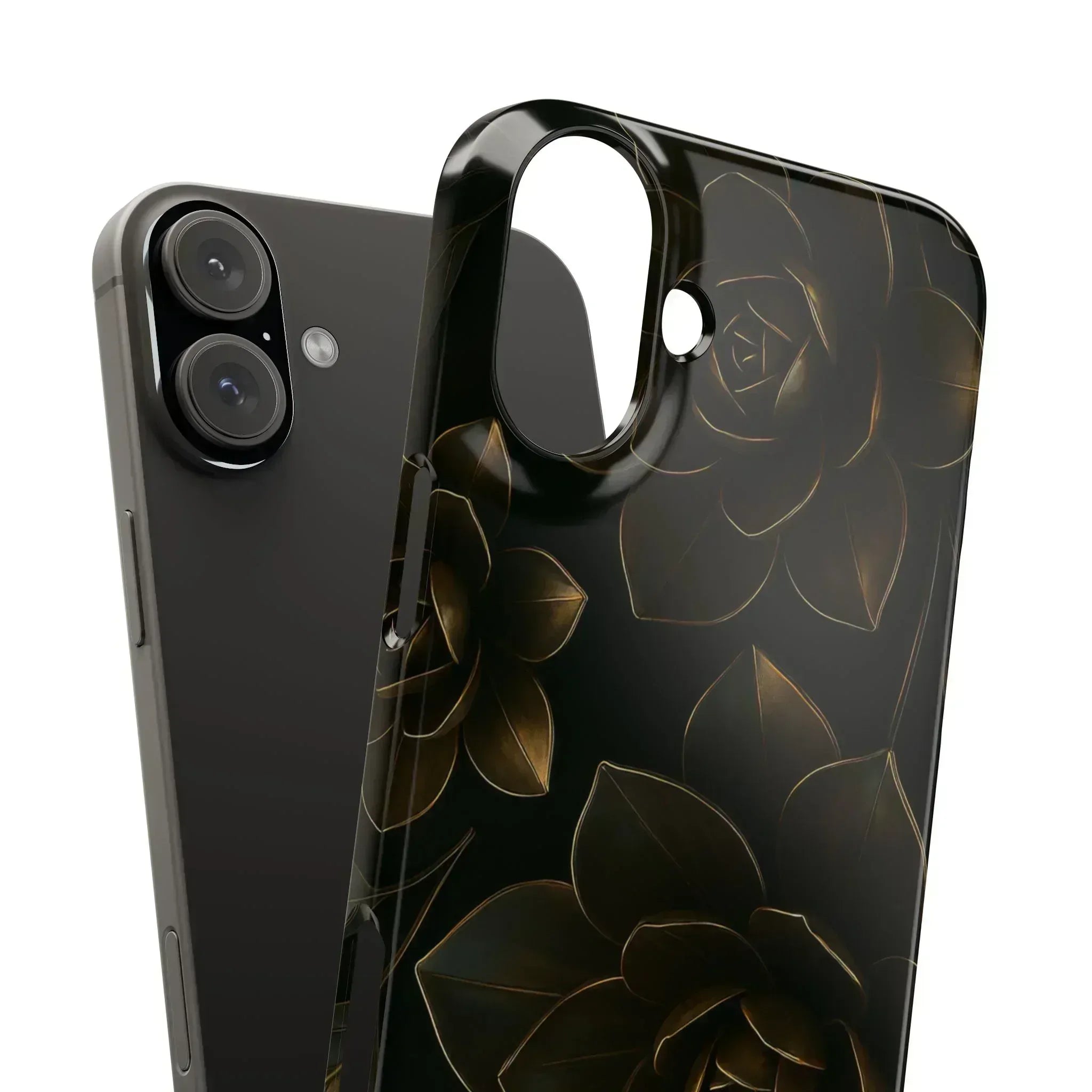 Metal Flower Phone Case for iPhone 8-16 and Galaxy S20-S24 - KARARMDESIGN