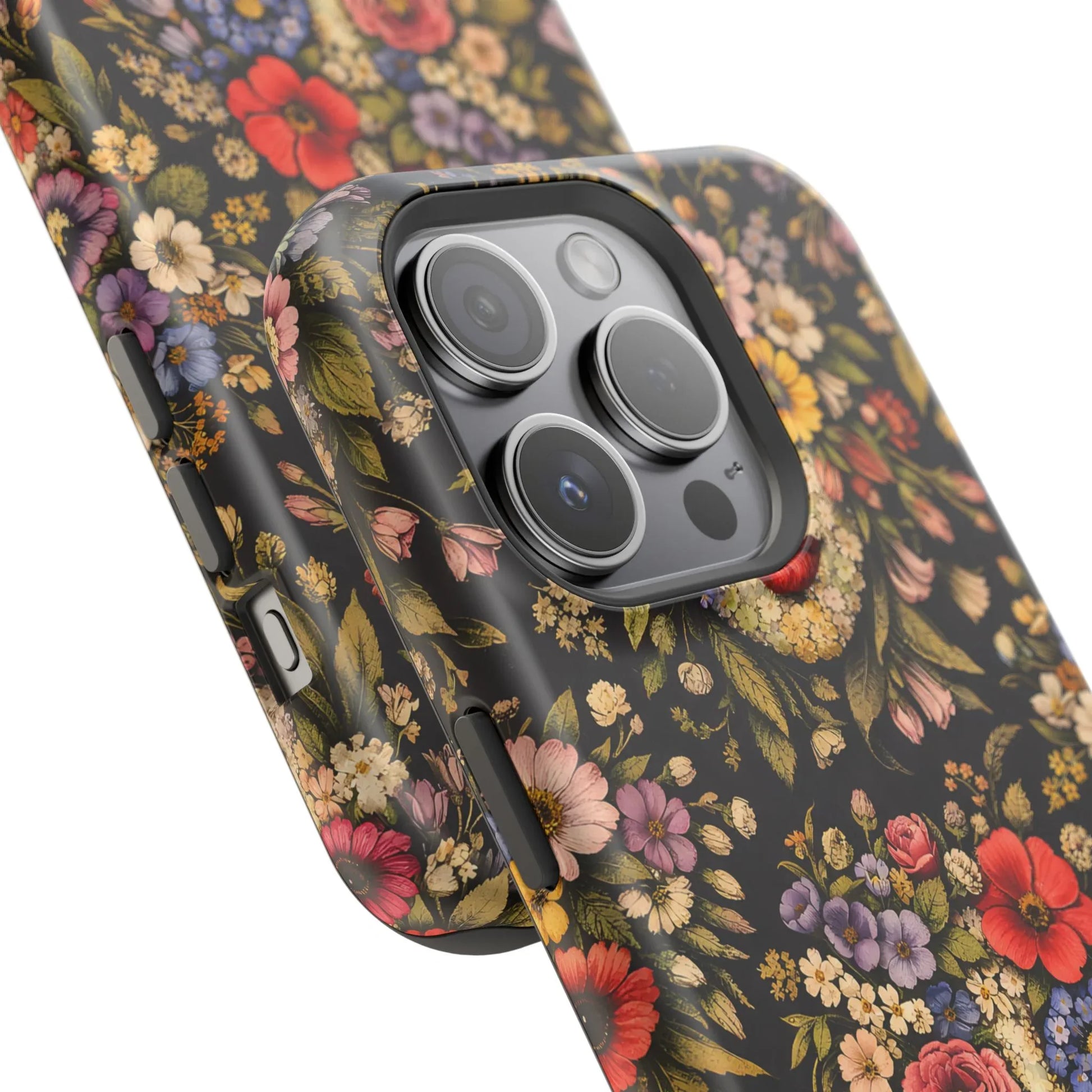 Vintage Flower Face Phone Case for iPhone 13-17 - KARARMDESIGN