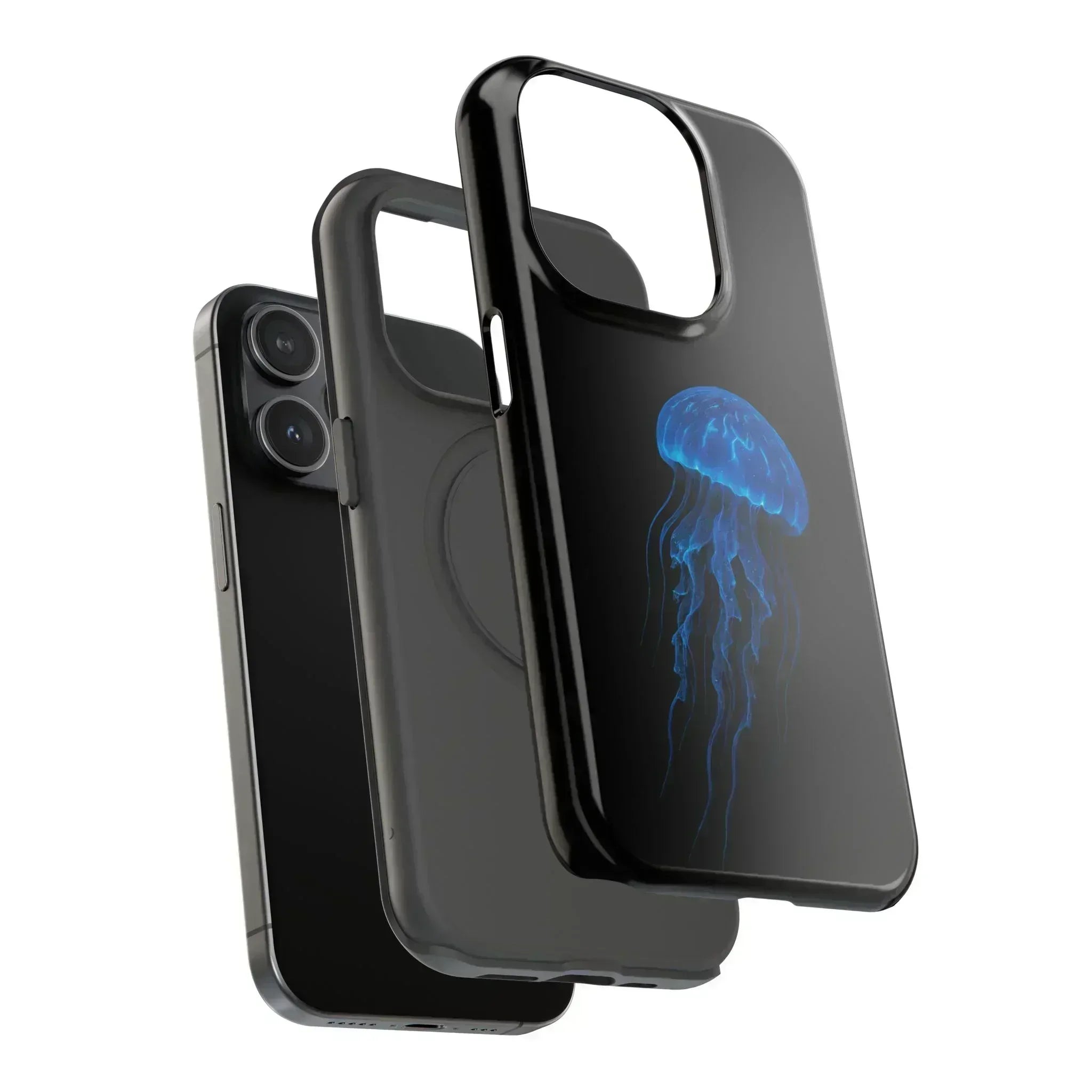 Blue Jellyfish Phone Case for iPhone 12-16 and Galaxy S21-S22 - KARARMDESIGN