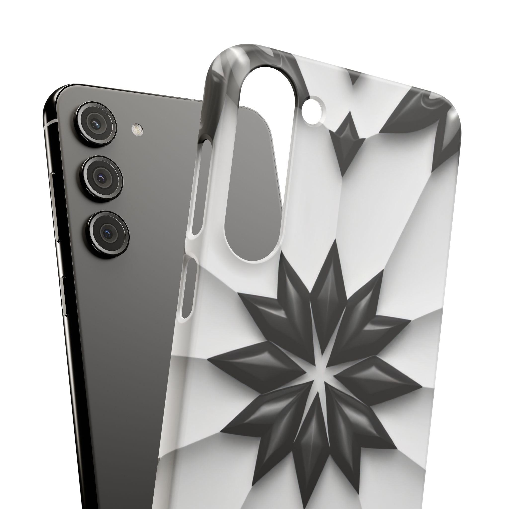 Black & White Geometric Snap Case for iPhone & Samsung Galaxy