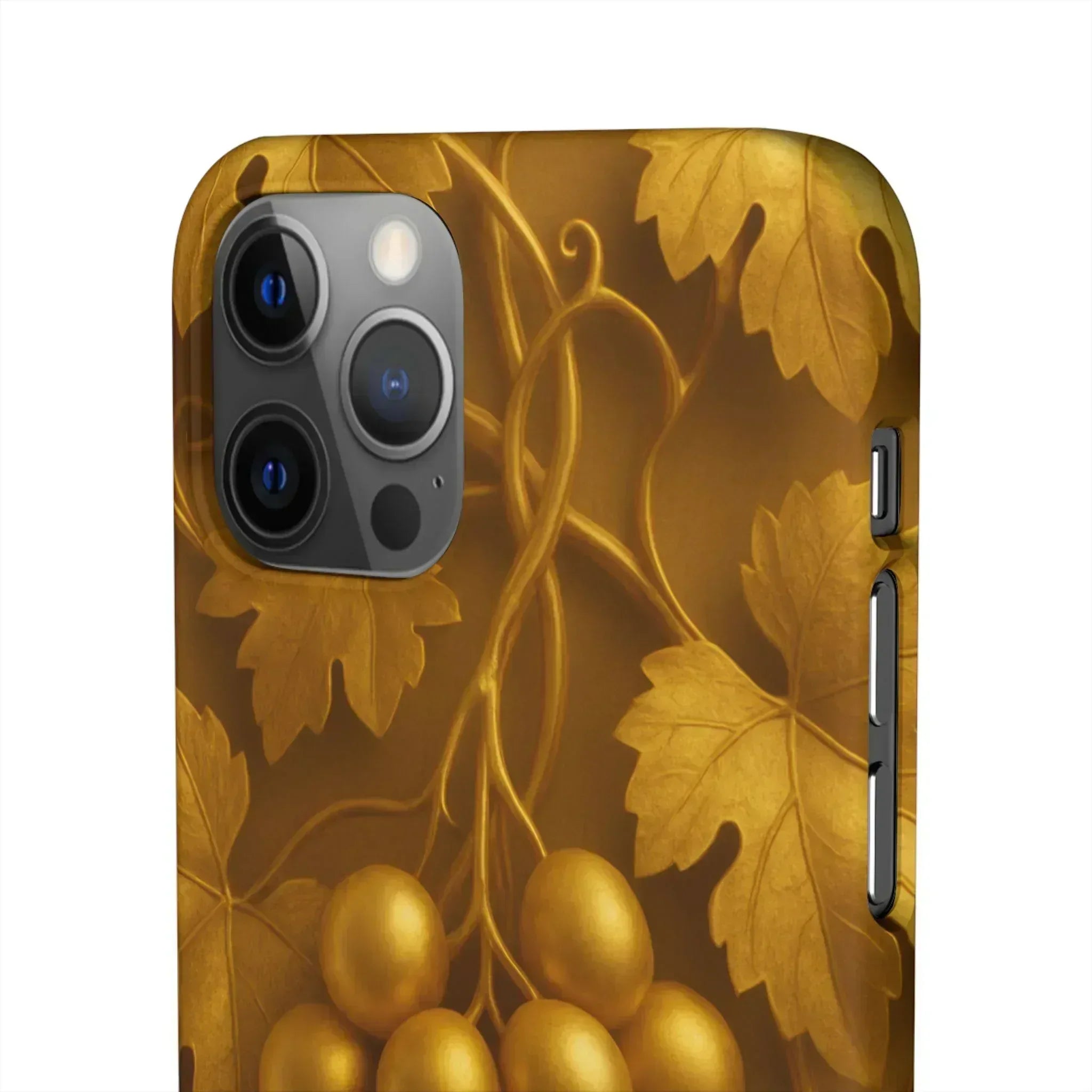 Golden Grapes Phone Case for iPhone 8–16 - KARARMDESIGN