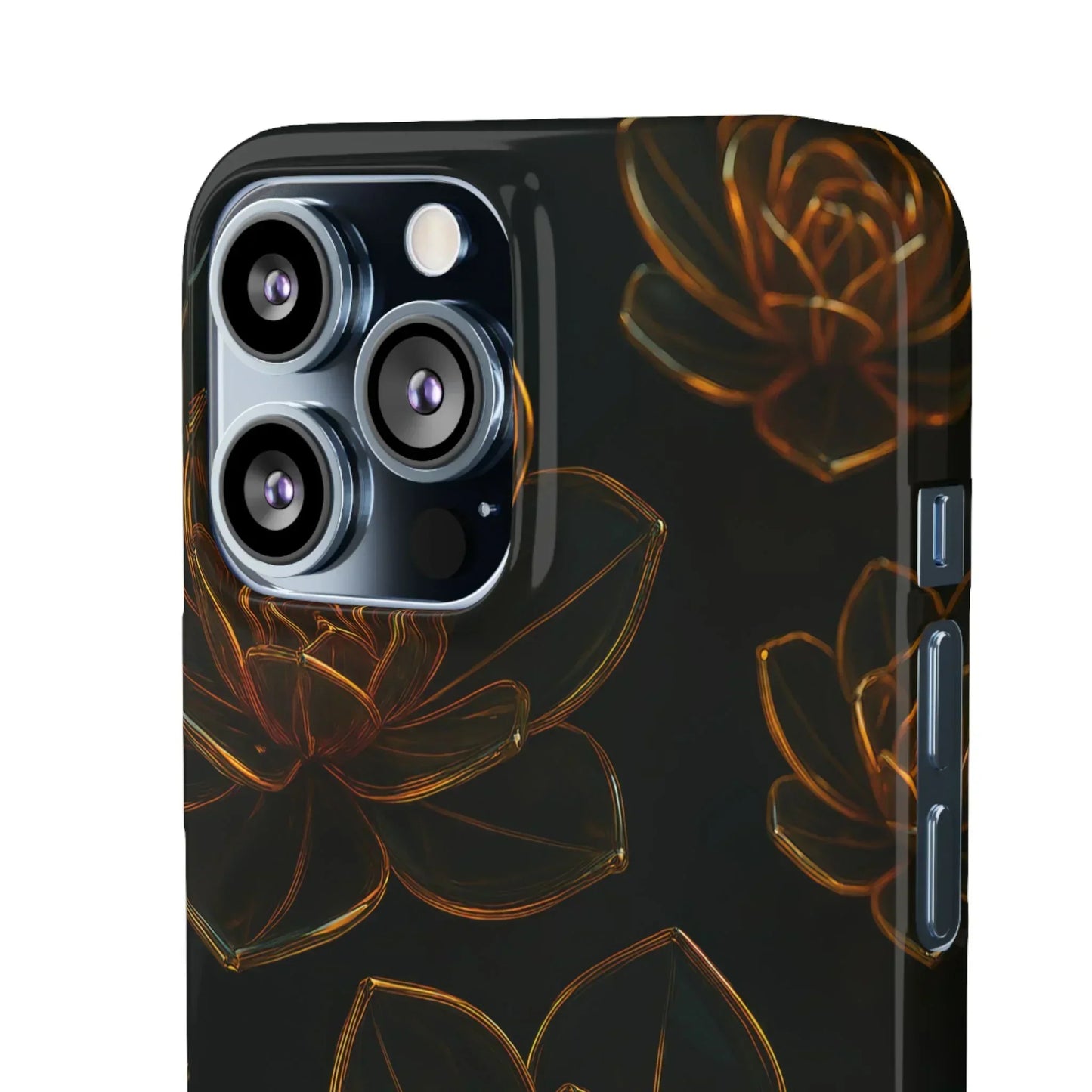 Glass Flower Phone Case for iPhone 7-16 and Galaxy S10-S24 Models