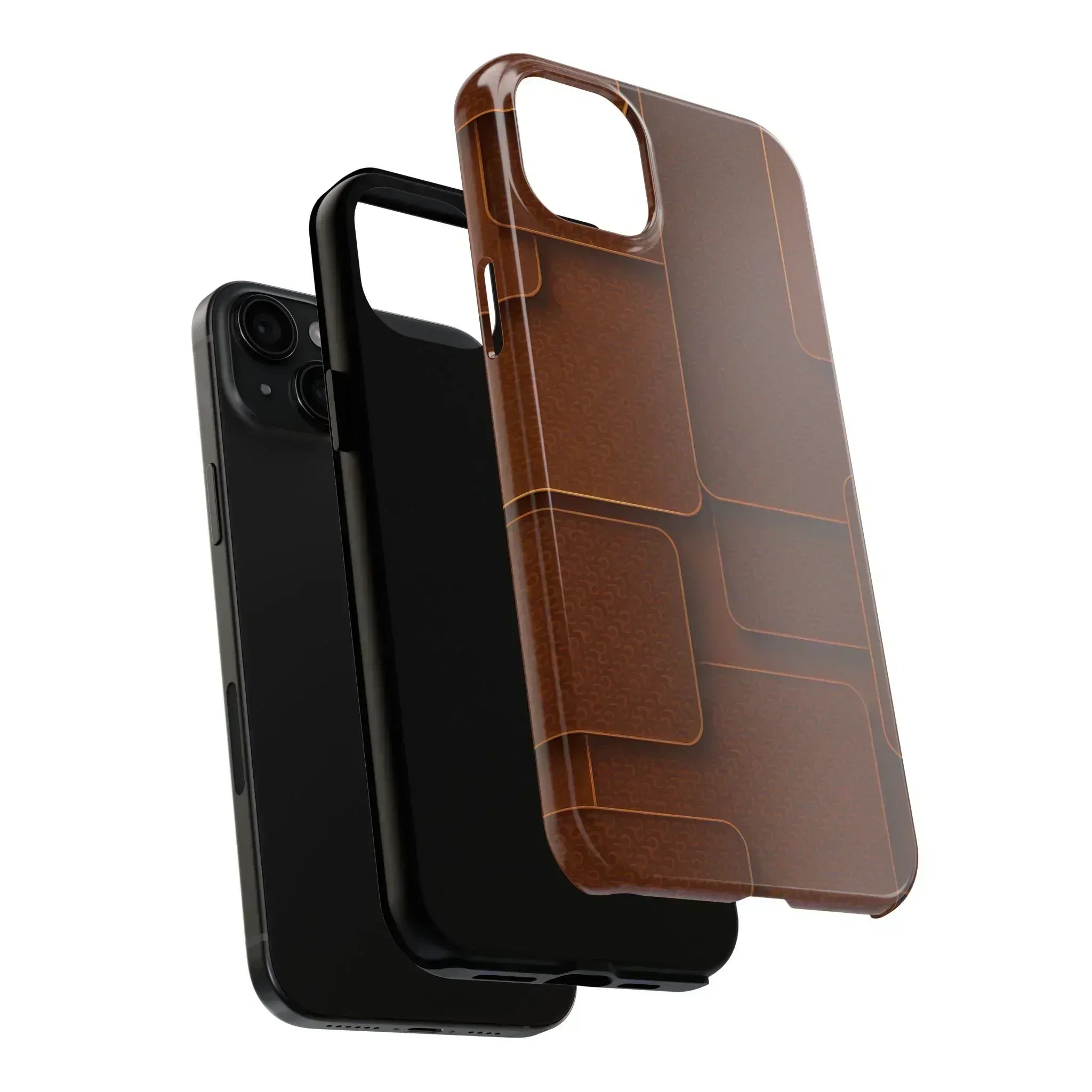 Textured Brown Phone Case for iPhone 7-16 and Samsung Galaxy S21-S24 - KARARMDESIGN