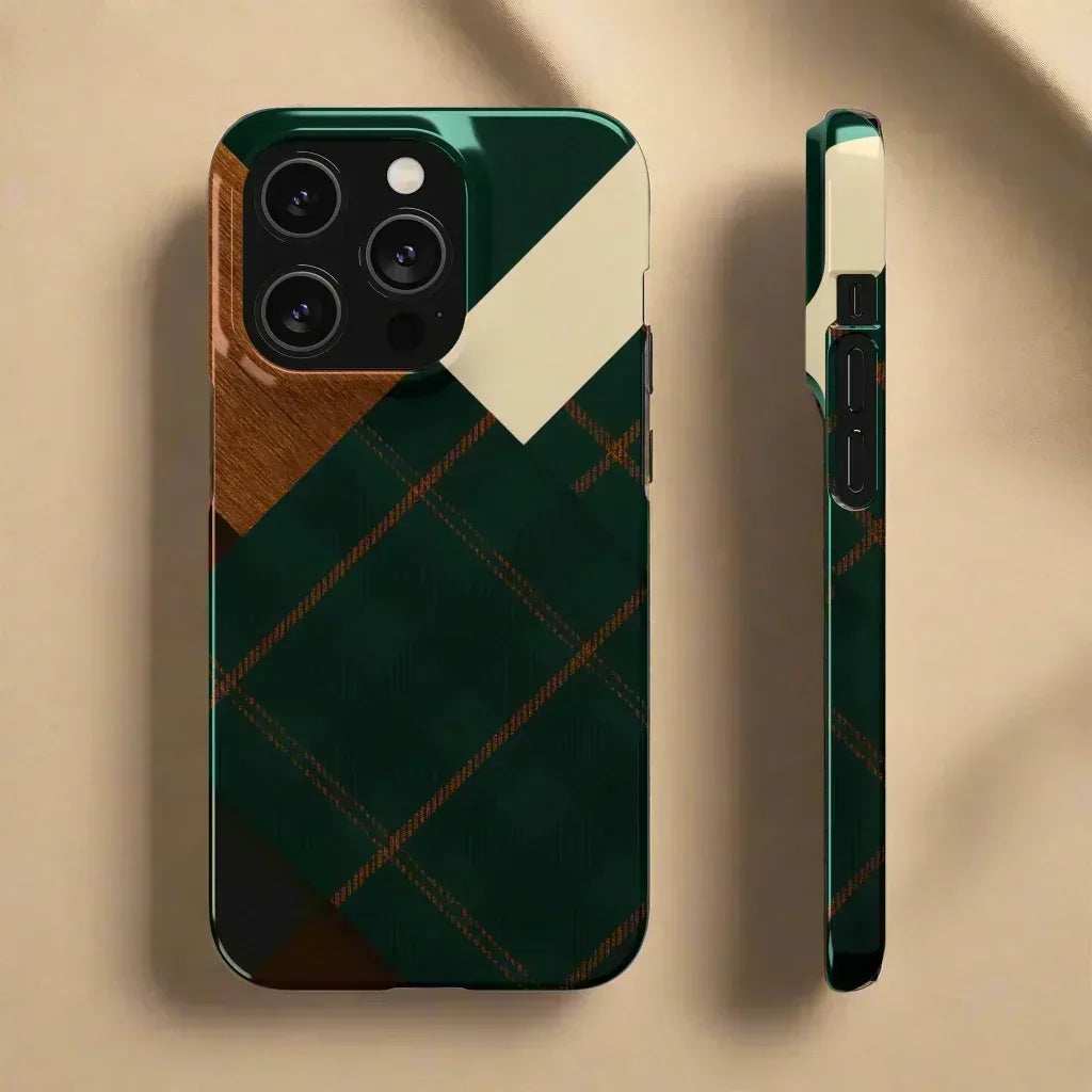 Rustic Green Phone Case for iPhone 8-16 and Galaxy S20-S24 - KARARMDESIGN