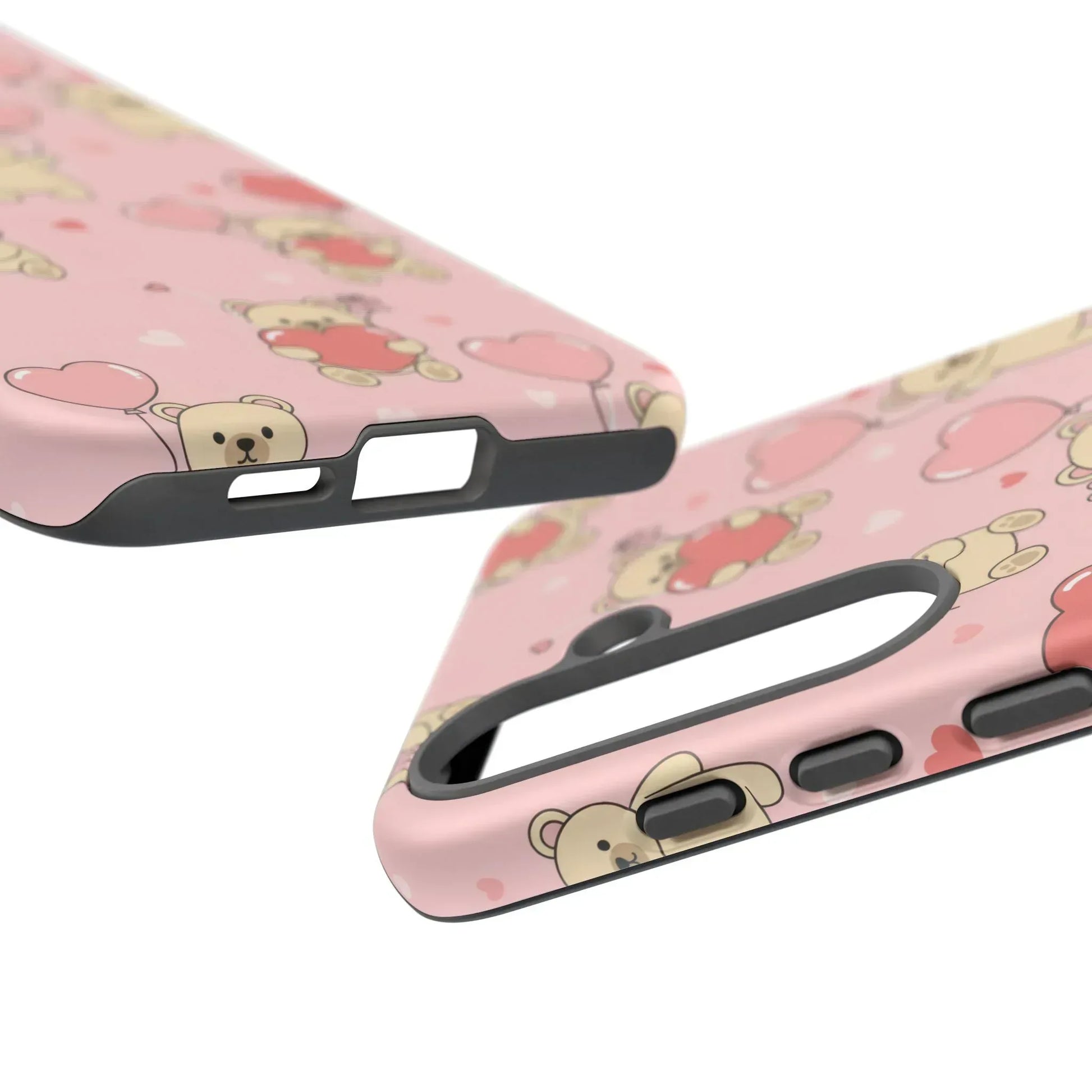Teddy's Valentine Parade Phone Case for iPhone 11-17 and Galaxy S21-S25 - KARARMDESIGN