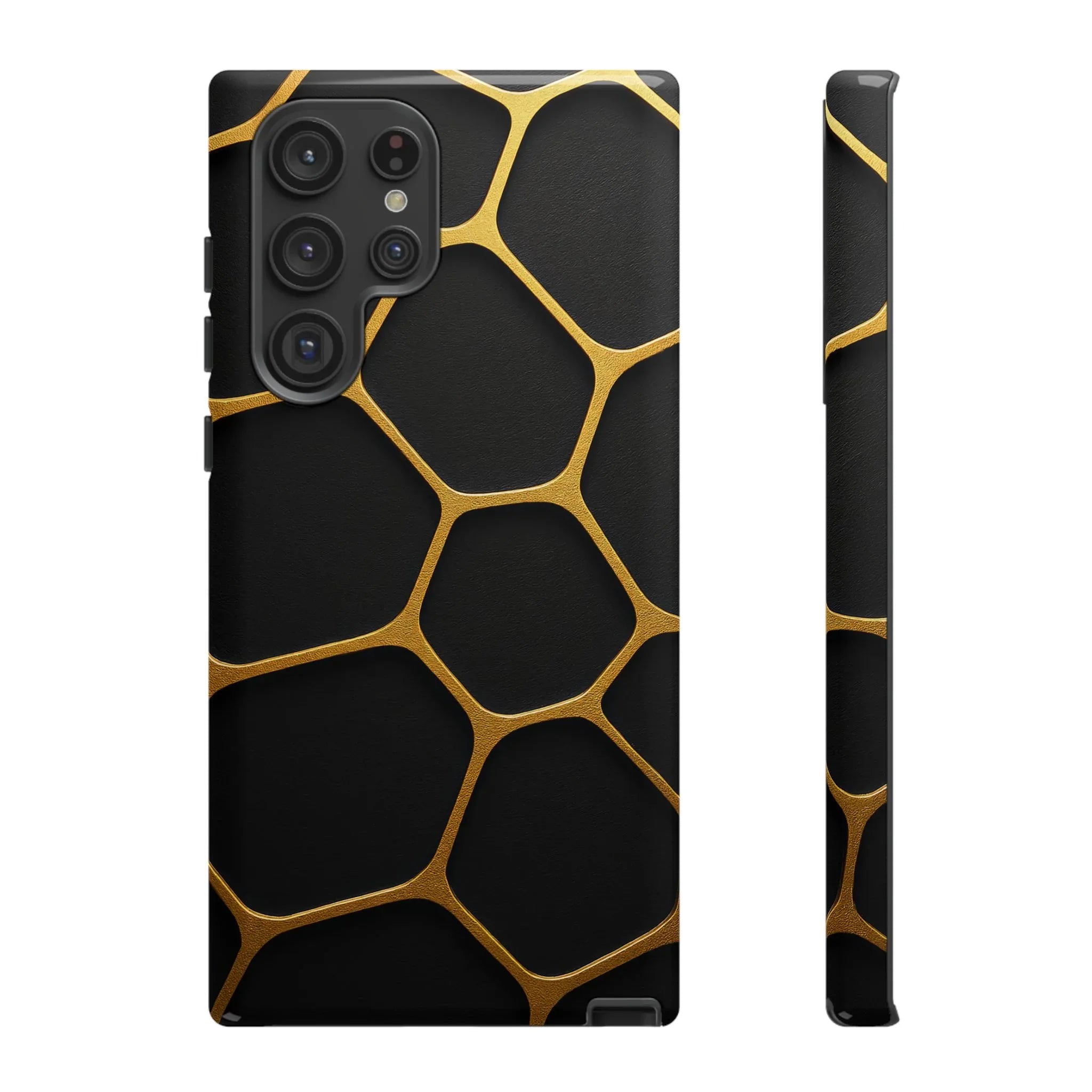 Golden Cellscape Phone Case for iPhone 8-17 and Galaxy S20-S25 - KARARMDESIGN