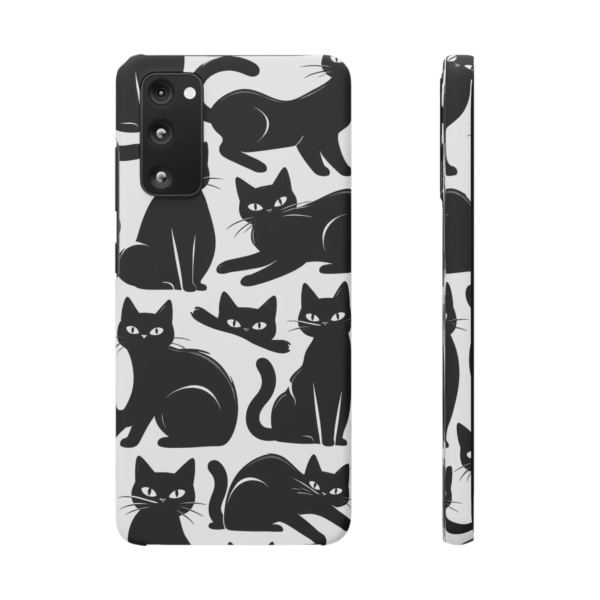 Black Cats Phone Case for iPhone 11-17 and Galaxy S20-S25 - KARARMDESIGN