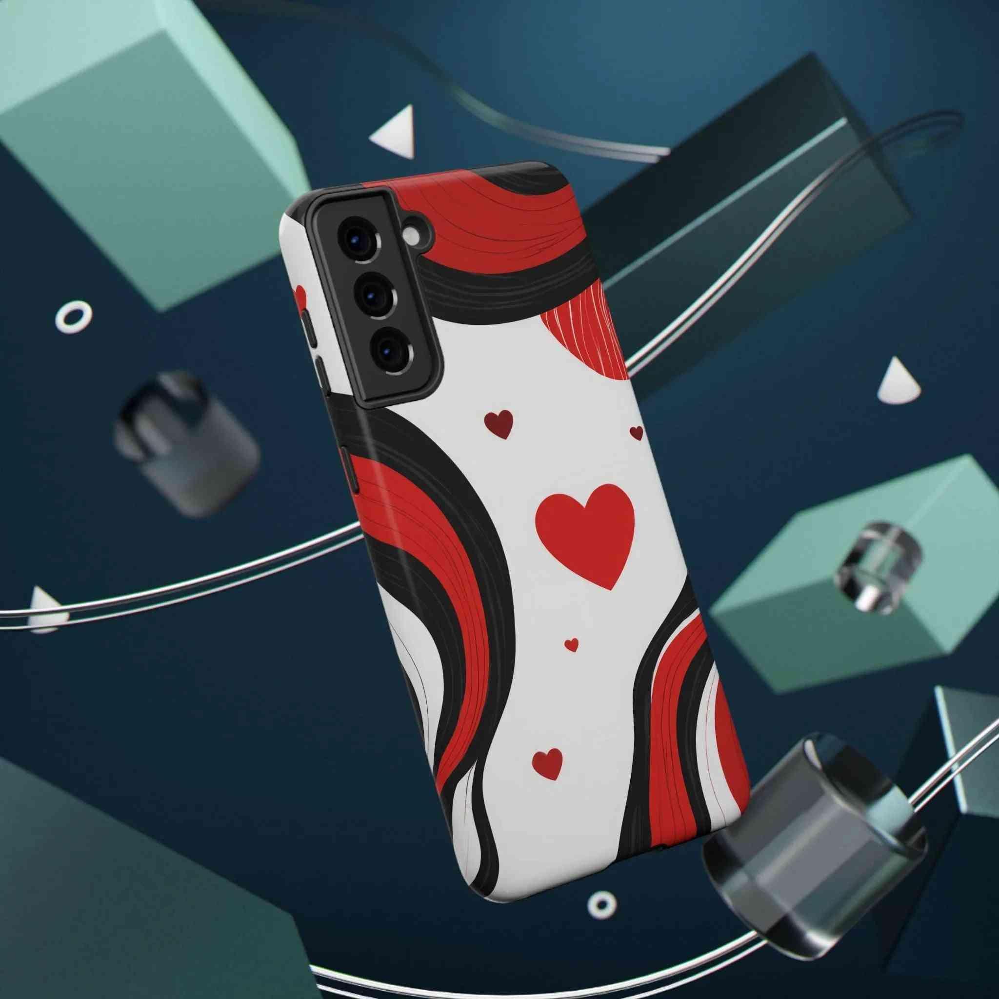 Red Romance Phone Case for iPhone 11-17 and Galaxy S21-S22 - KARARMDESIGN
