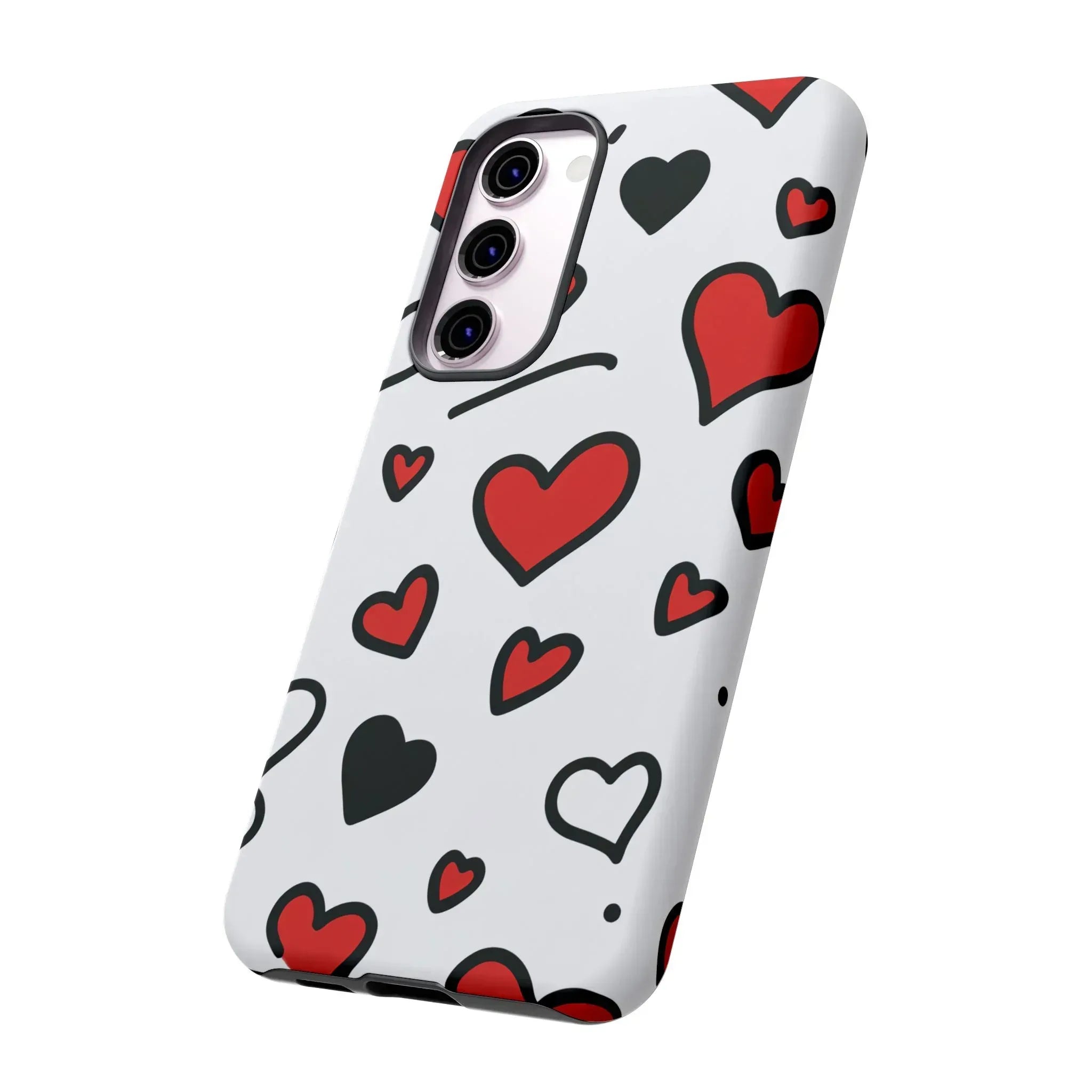 Scattered Hearts Phone Case for iPhone 11-17 and Galaxy S10-S25 - KARARMDESIGN