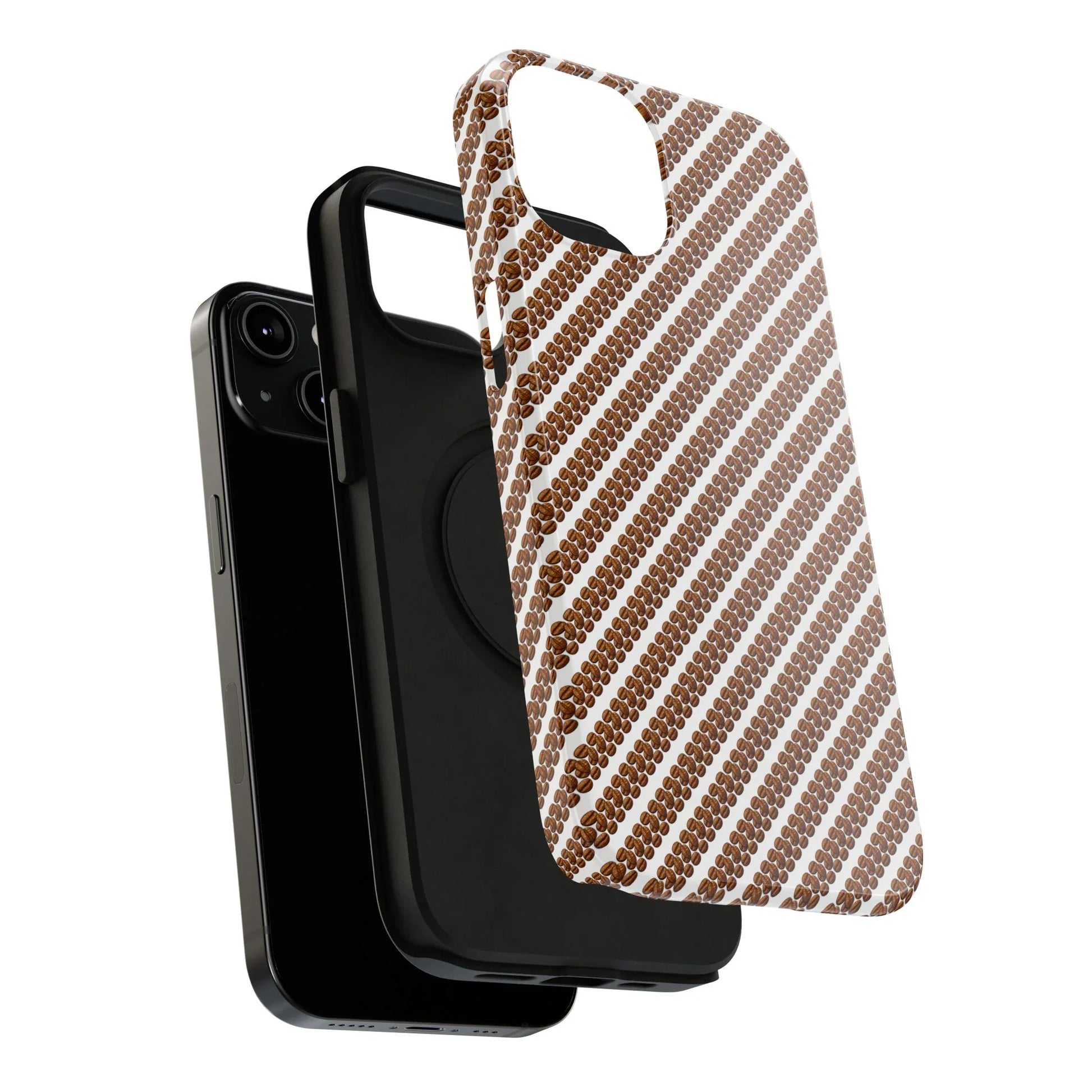 Stylish Coffee Pattern Phone Case for iPhone 11–17 and Galaxy S21–S22 - KARARMDESIGN