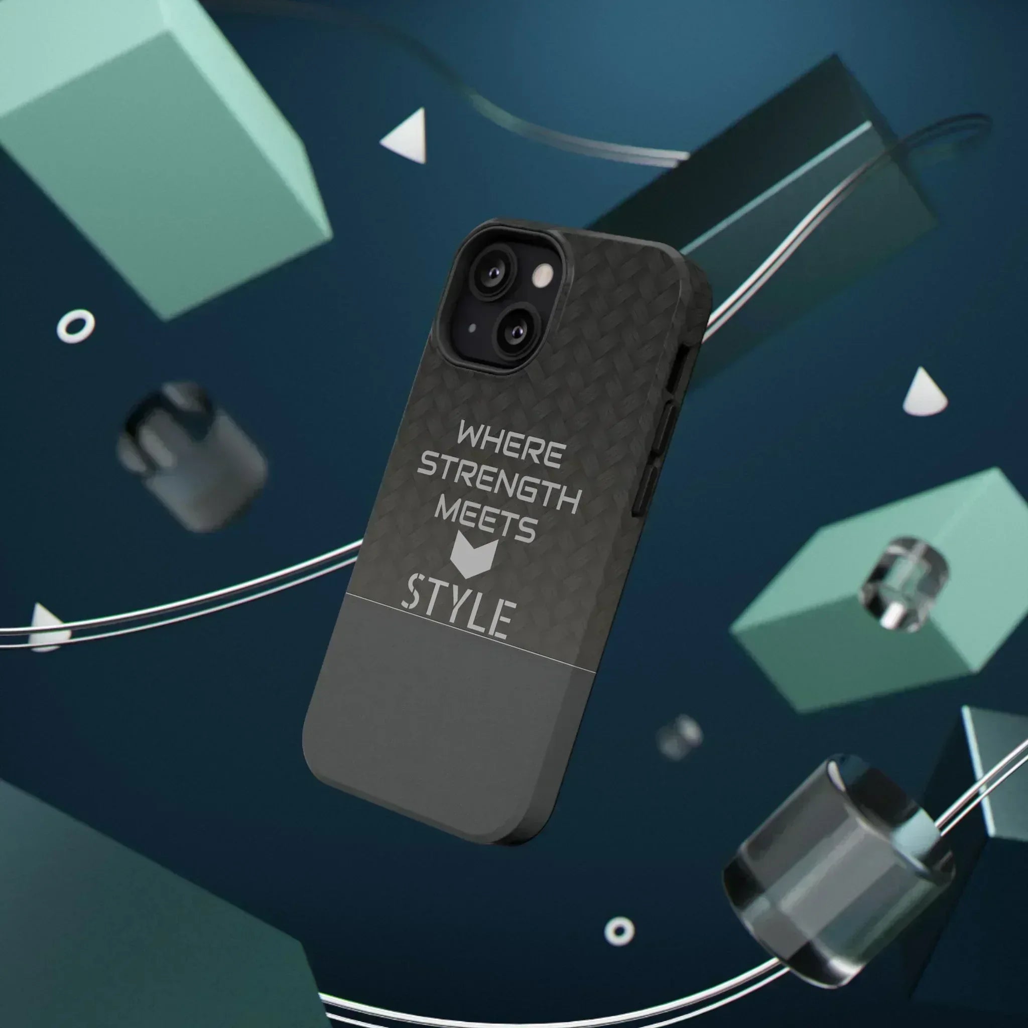 Gray Carbon Phone Case for iPhone 12-16 and Galaxy S21-S22 - KARARMDESIGN