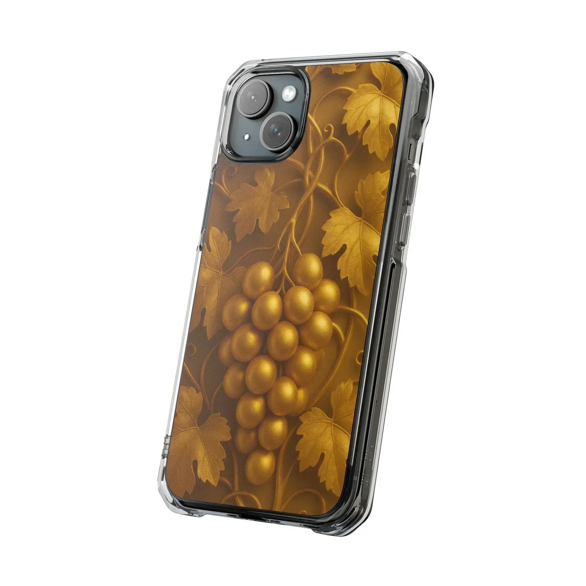 Golden Grapes Phone Case for iPhone 14–16 - KARARMDESIGN