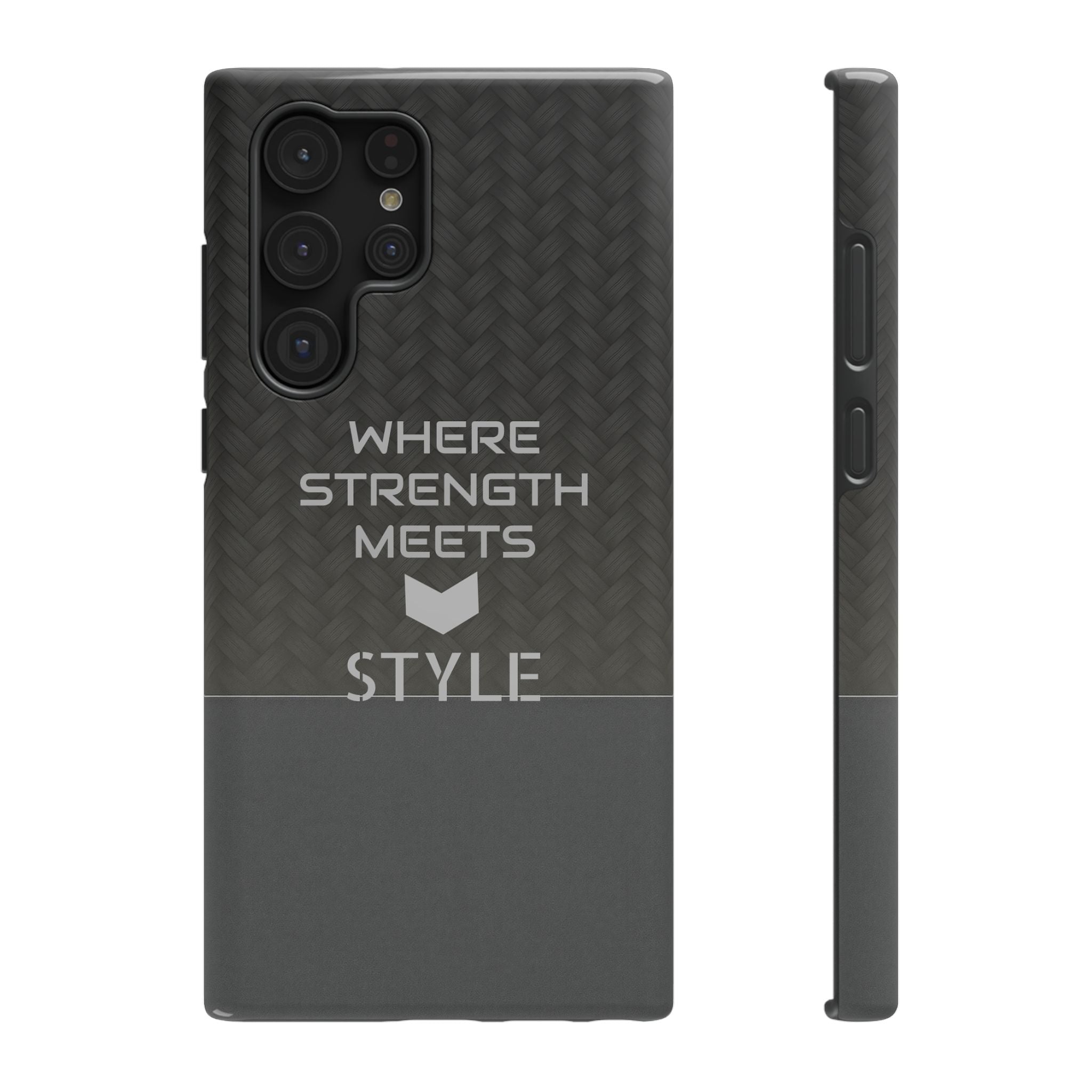 Gray Carbon Phone Case for iPhone 12-16 and Galaxy S21-S22